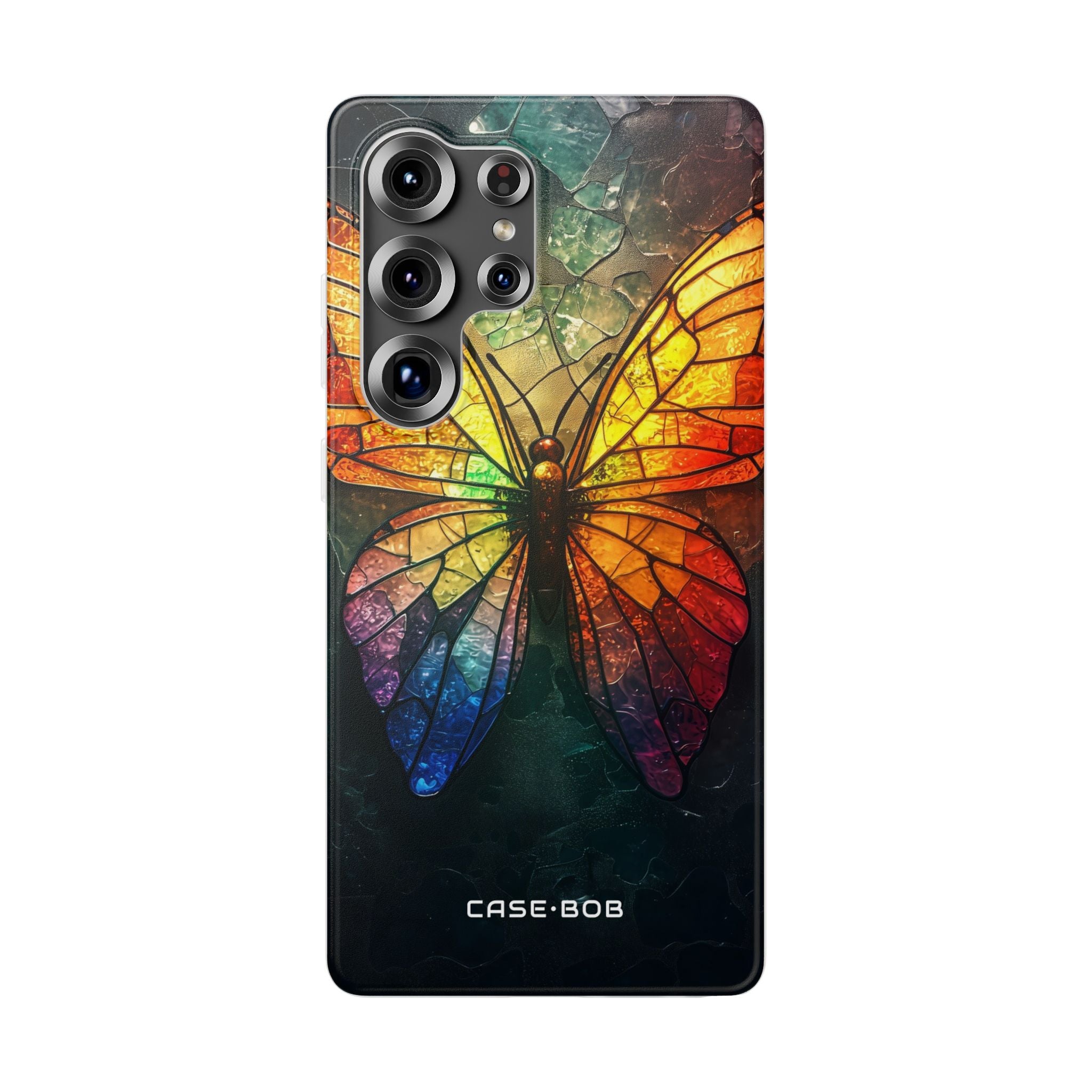 Stained Glass Butterfly Samsung S25 Ultra Case - Soft