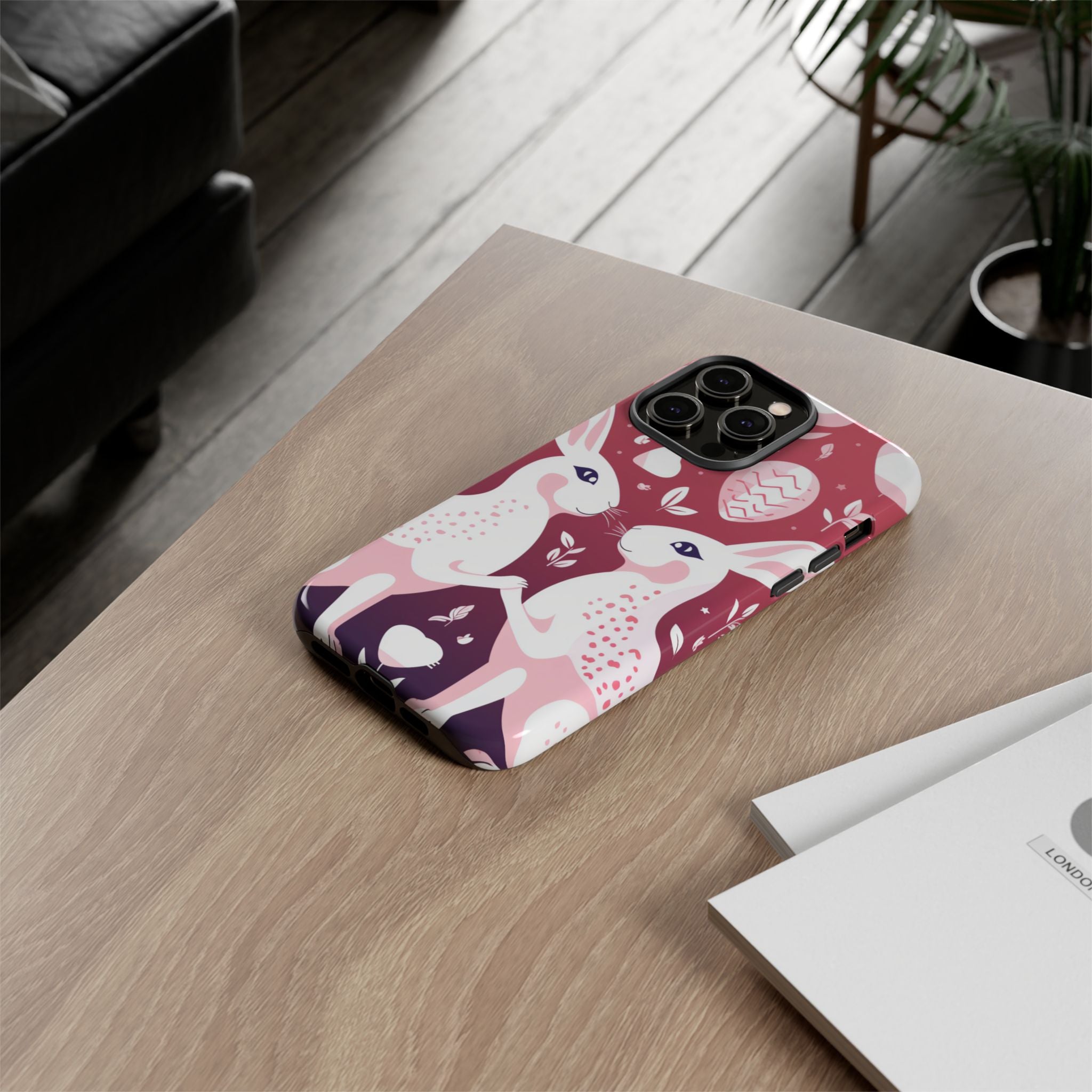 Rabbits Share Joy - iPhone Case