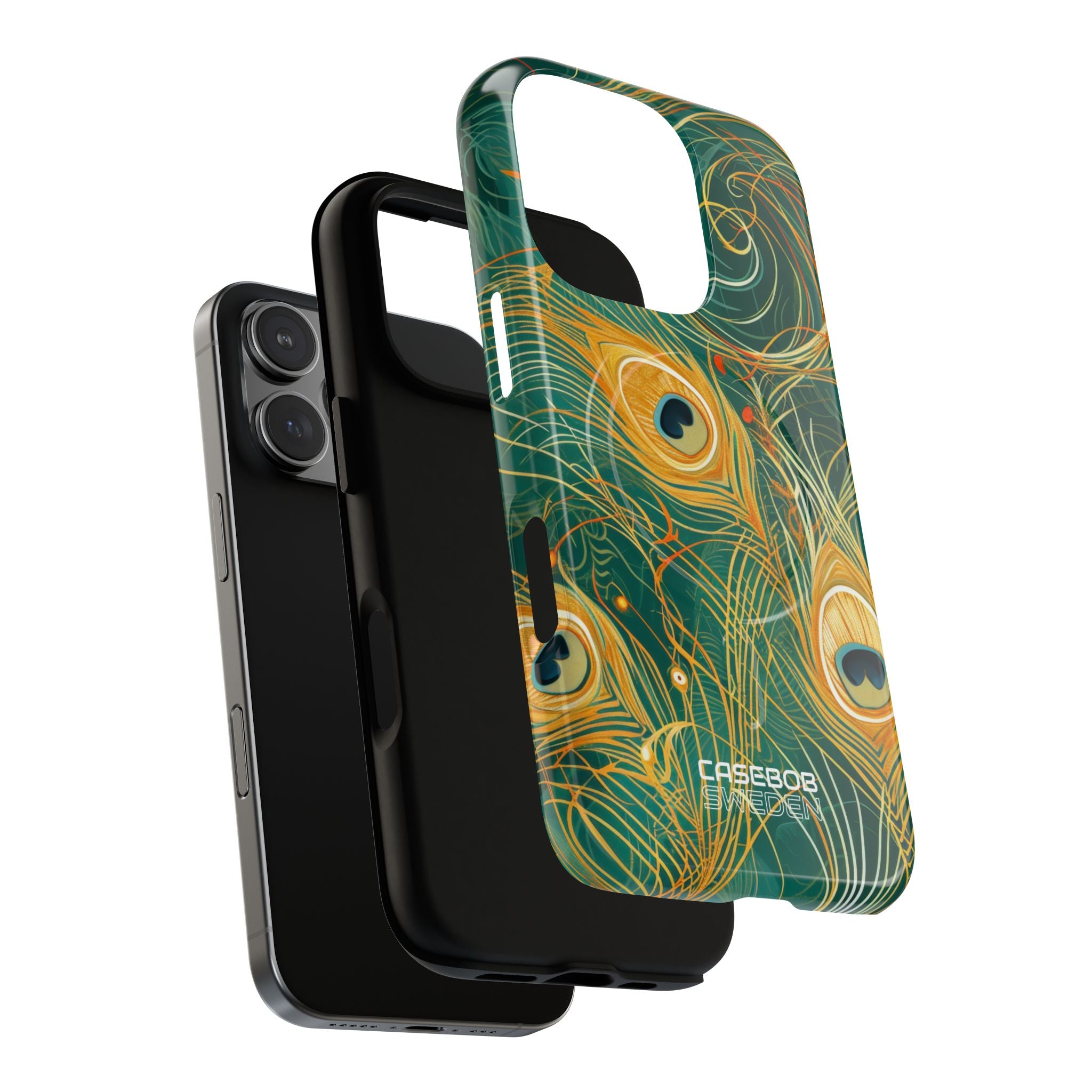 Vibrant Peacock Whirl iPhone 16 - Tough+