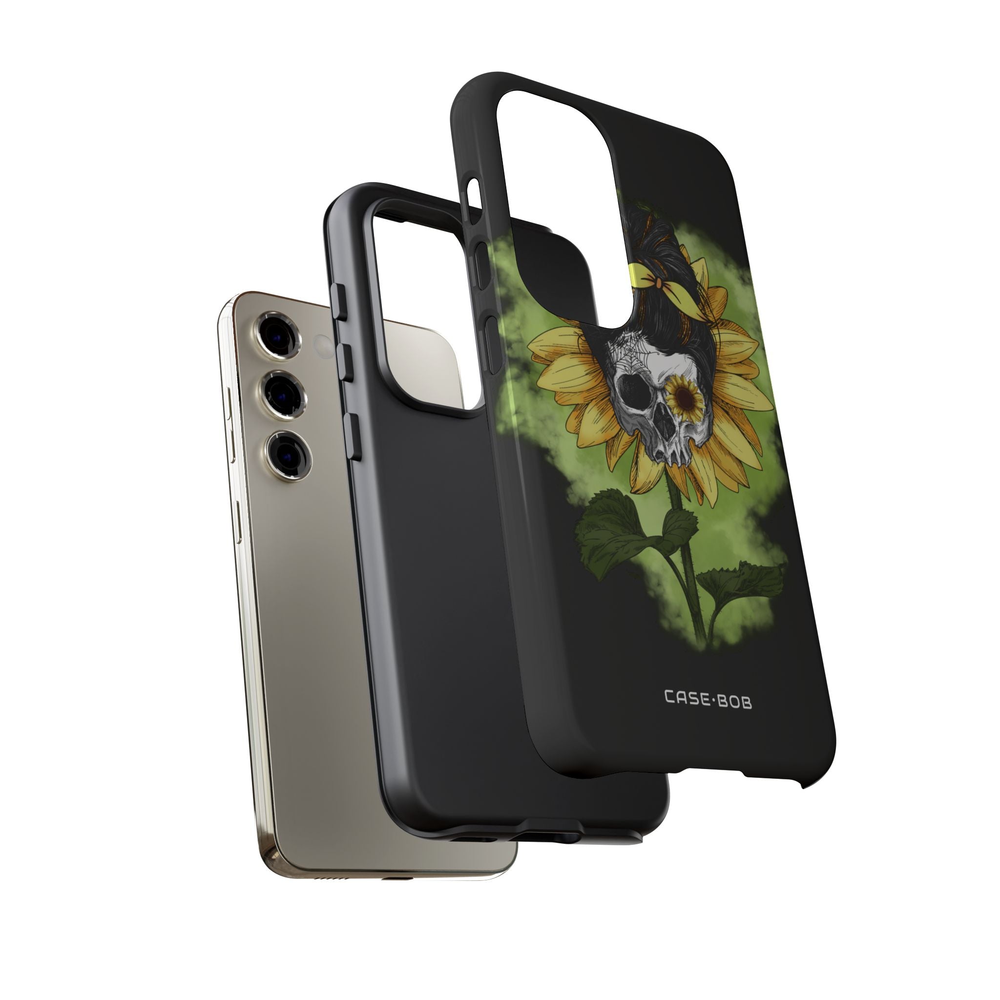 Sunflower Skull Samsung S23 Case - Tough