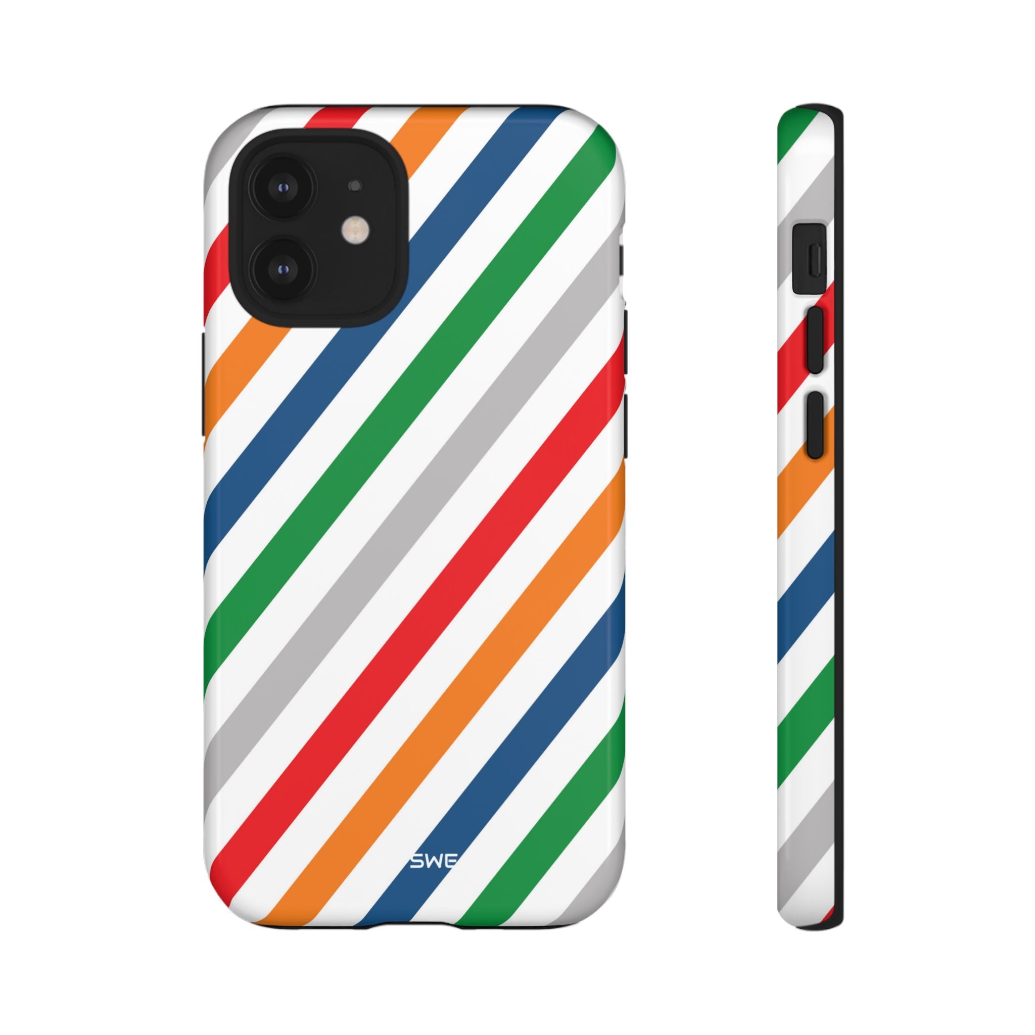 Vibrant Geometric Stripes - iPhone Case