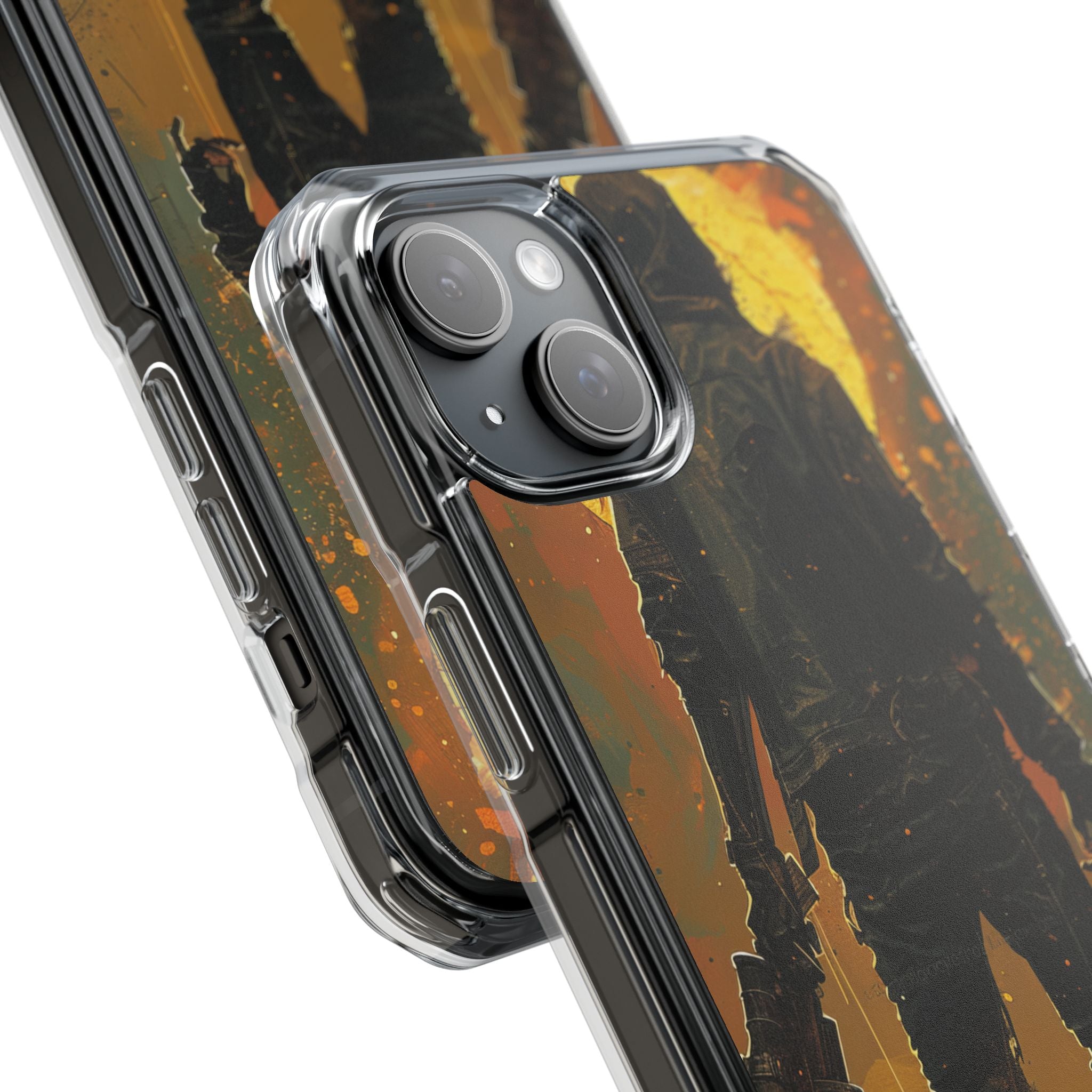 Crimson Fallout Horizon iPhone 15 - Impact Clear+