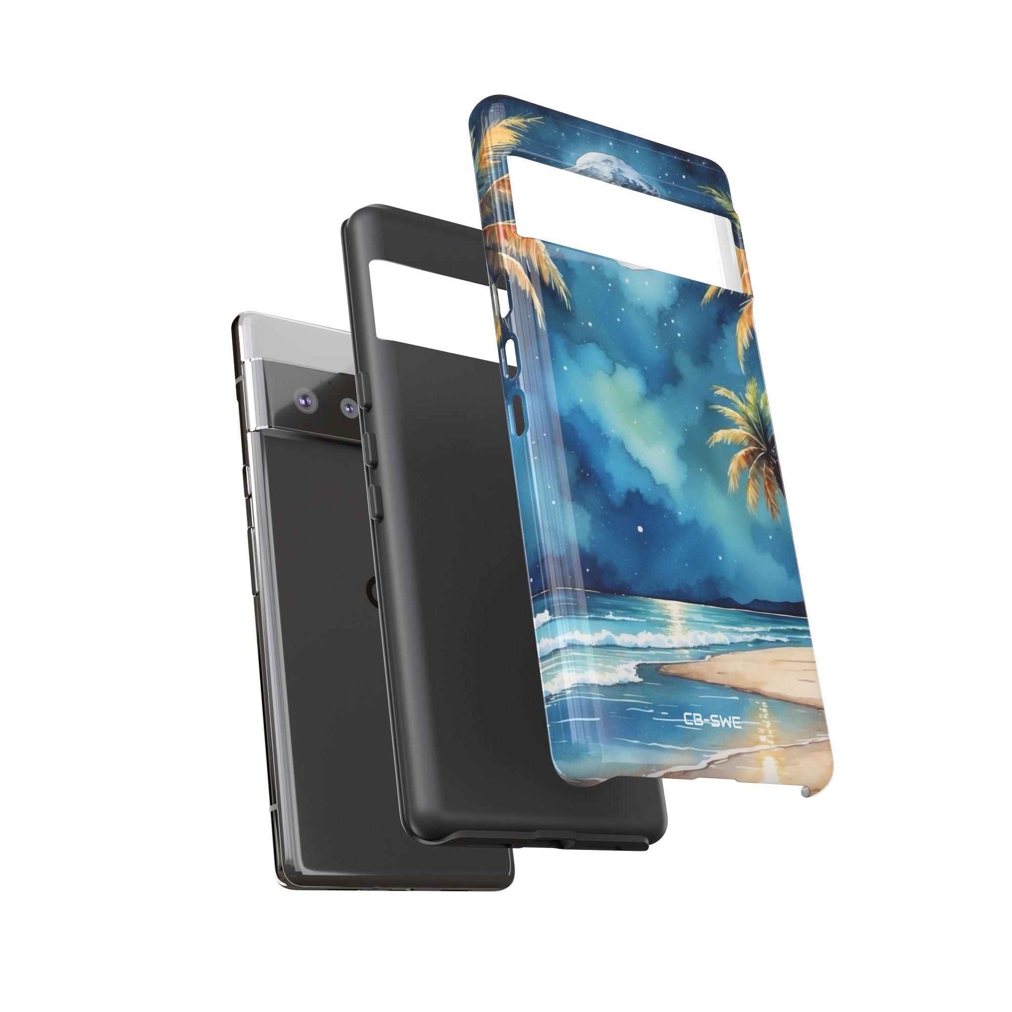 Moonlight Kisses Waves - Google Pixel Case