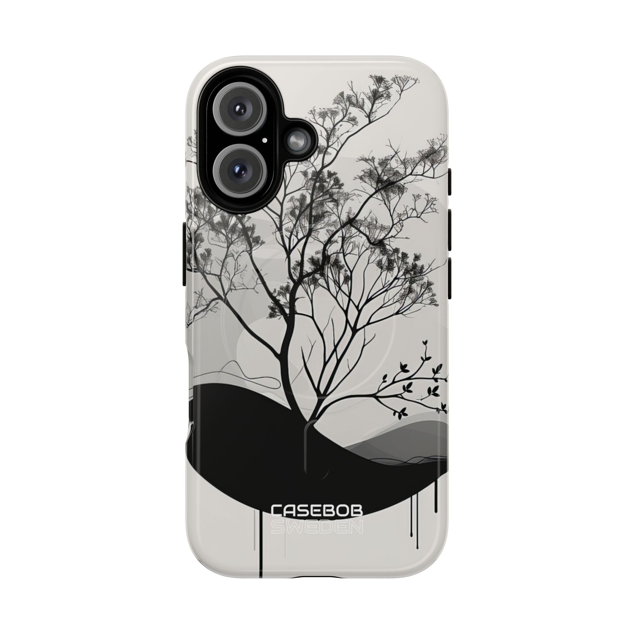 Monochrome Drip Tree iPhone 16 - Tough+