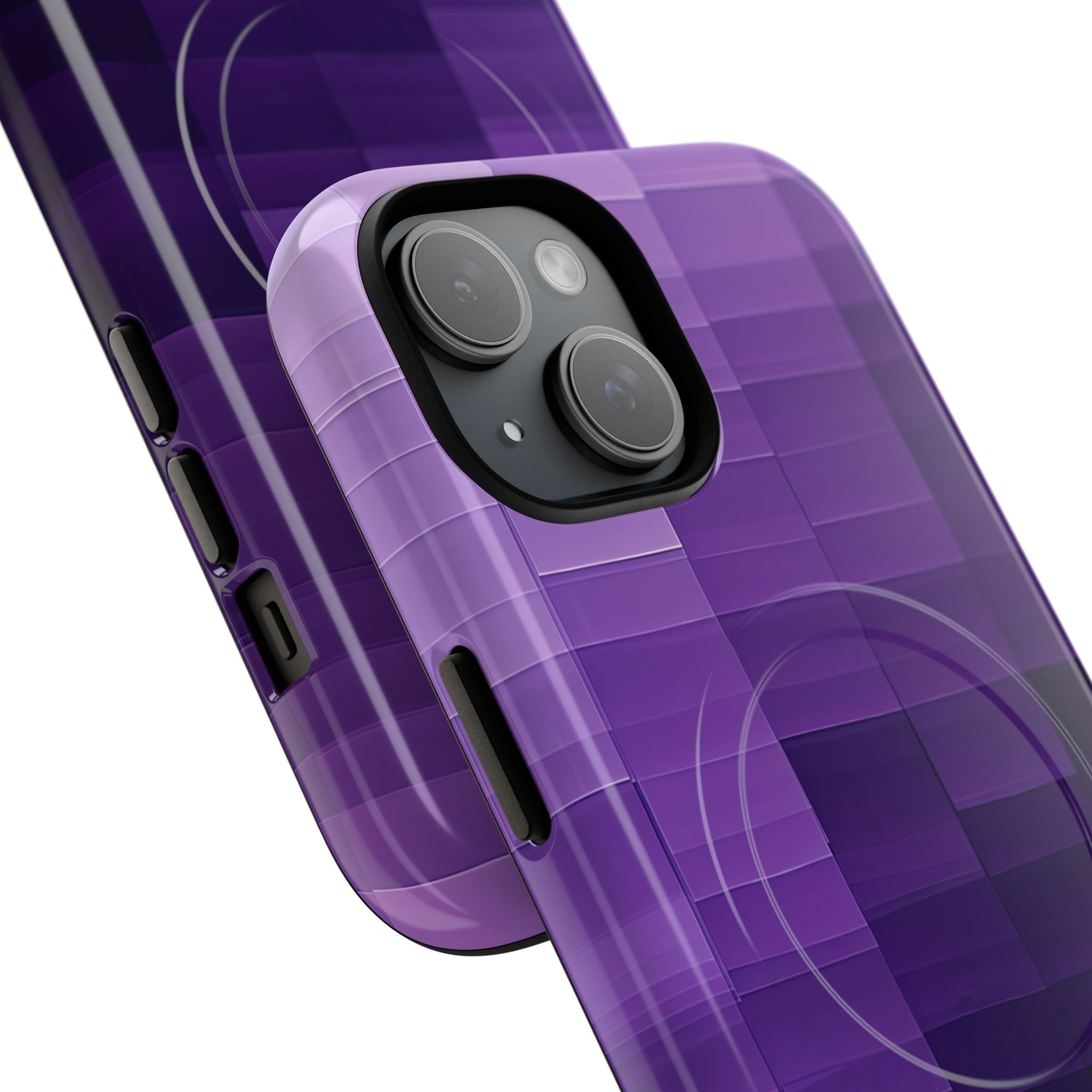 Purple Horizon Grid iPhone 15 - Tough+