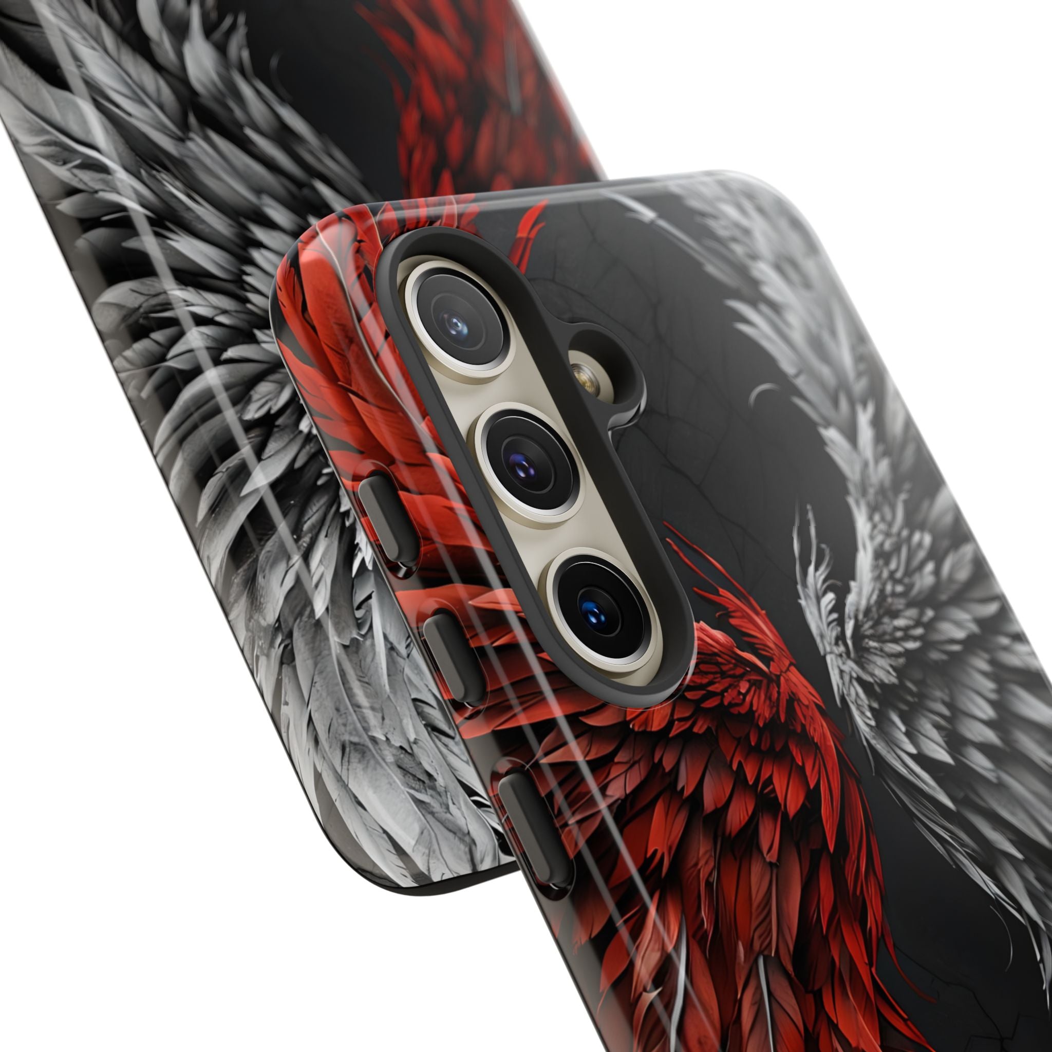 Crimson White Wings Samsung S24 Case - Tough