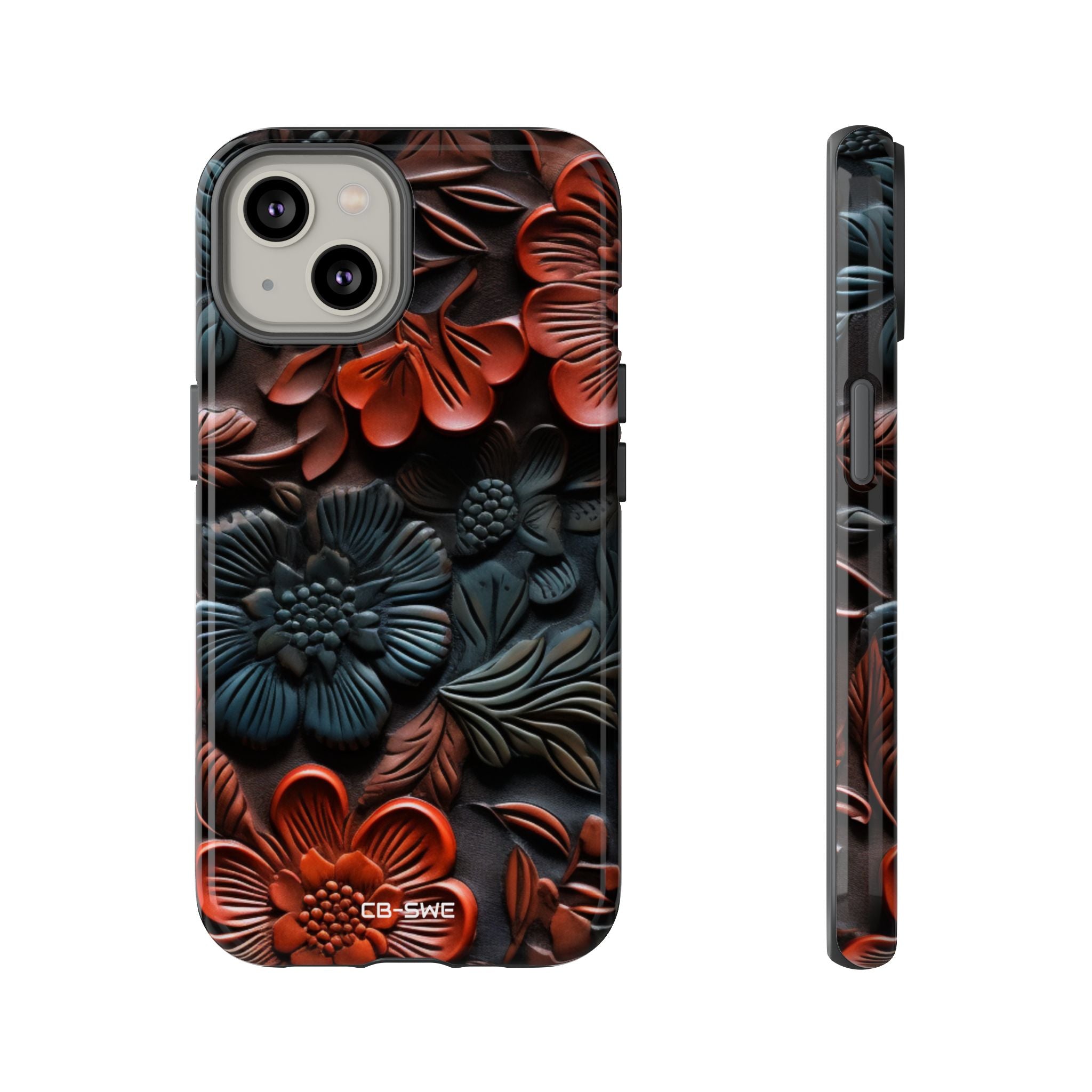 Sculpted Floral Elegance - iPhone Case