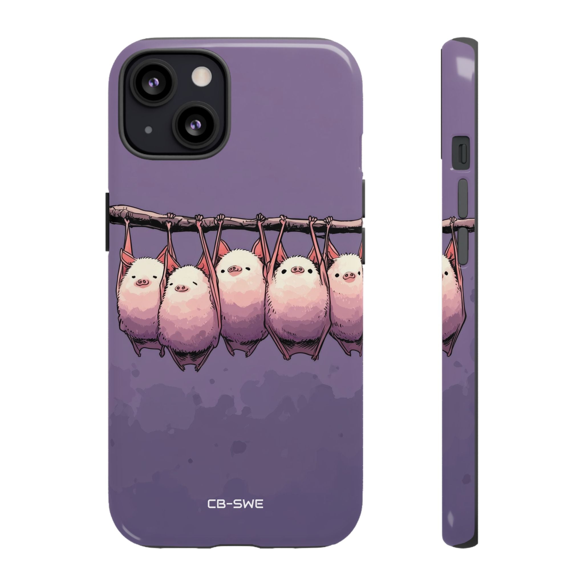 Bats Hang Playfully - iPhone Case