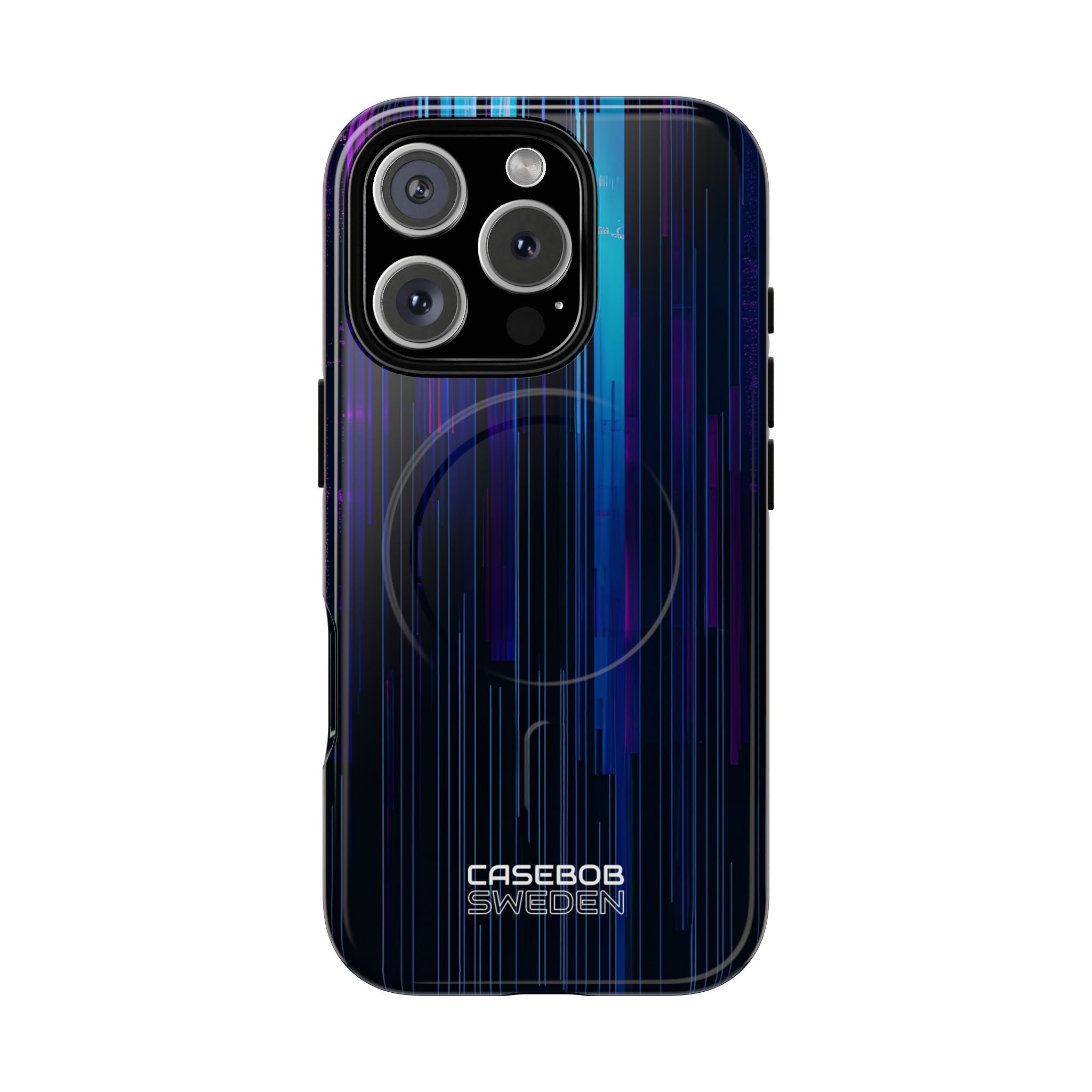 Neon Glitch Stripes iPhone 16 - Tough+