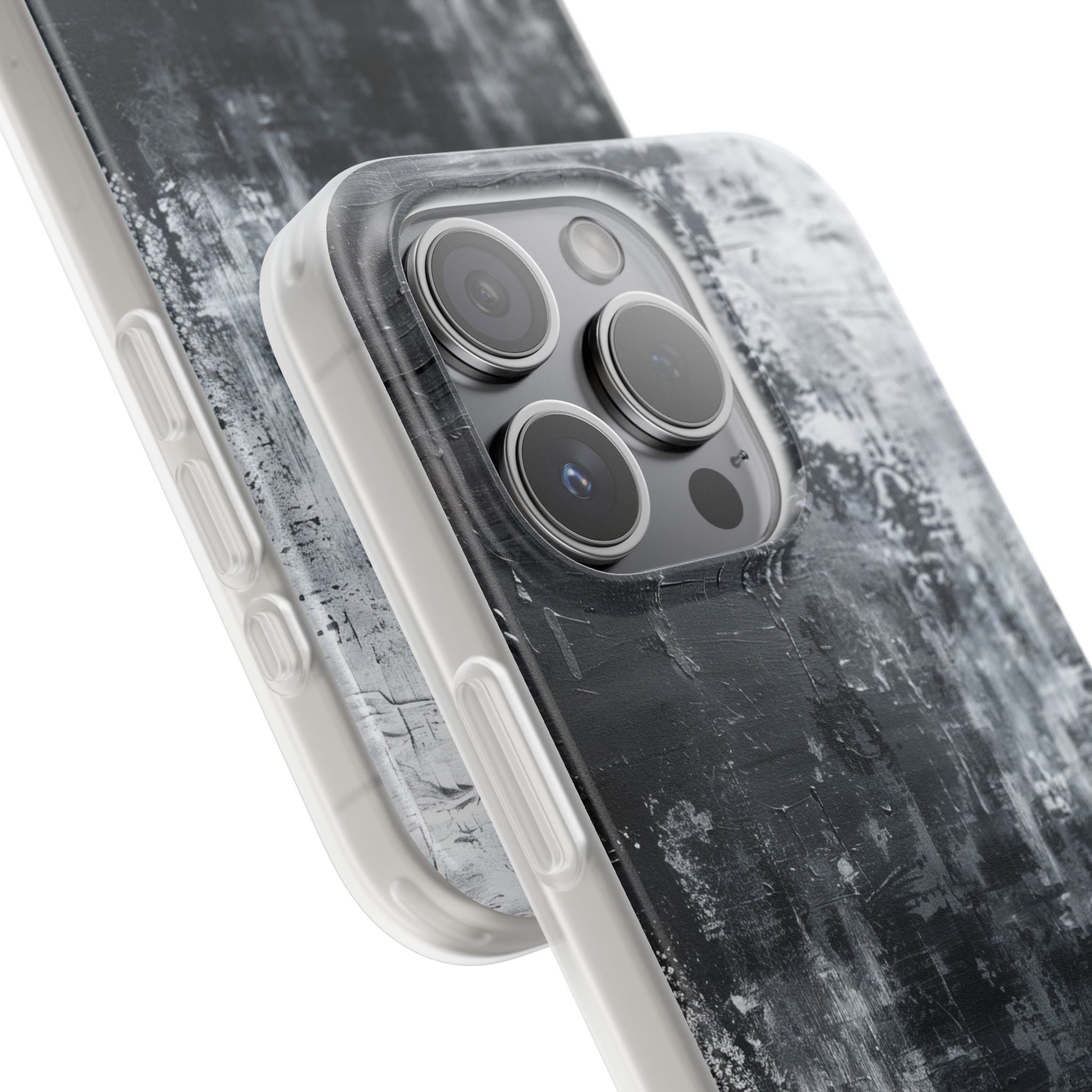 Textured Blackscape iPhone 15 Pro Case - Soft