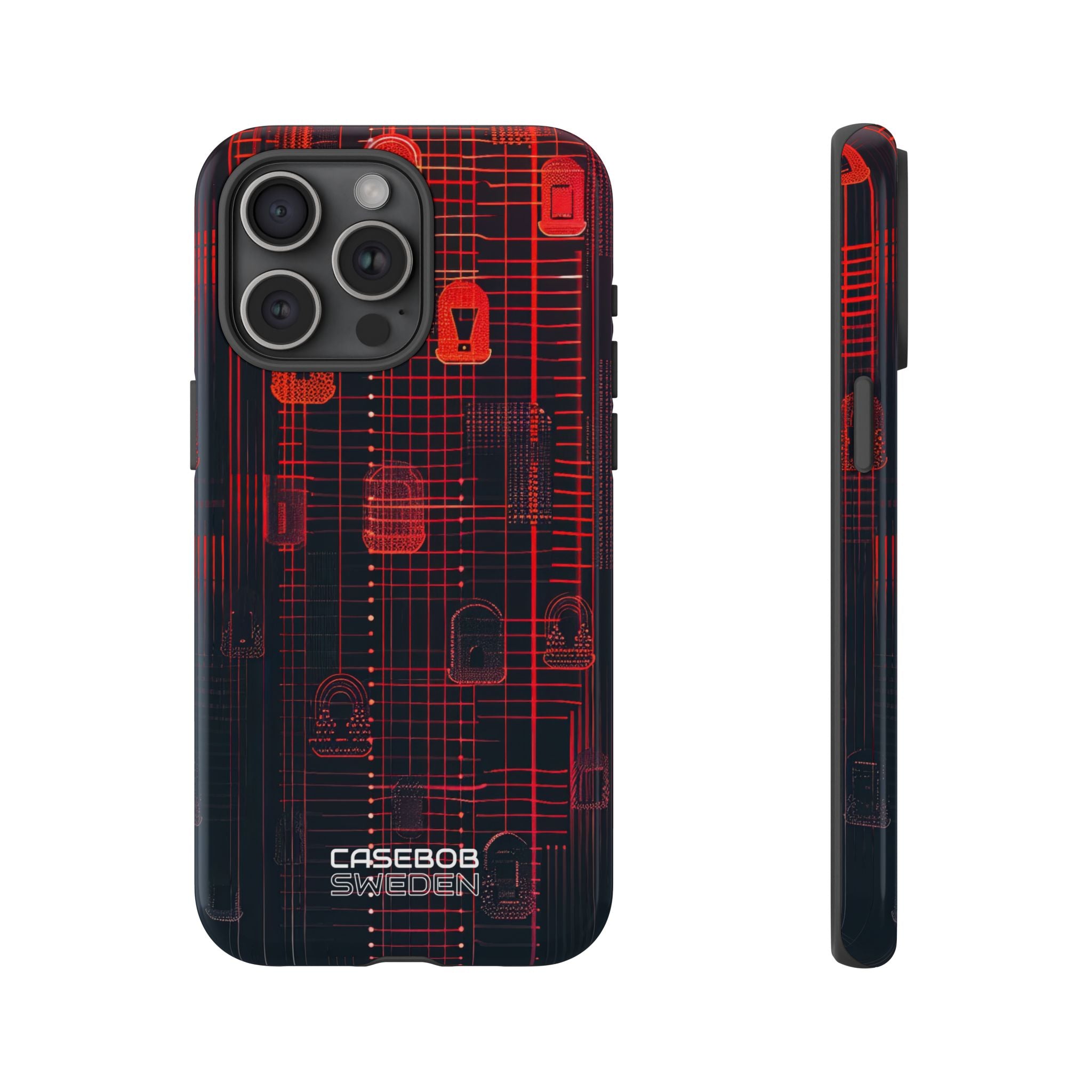 Cyber Locks Grid iPhone 15 - Tough