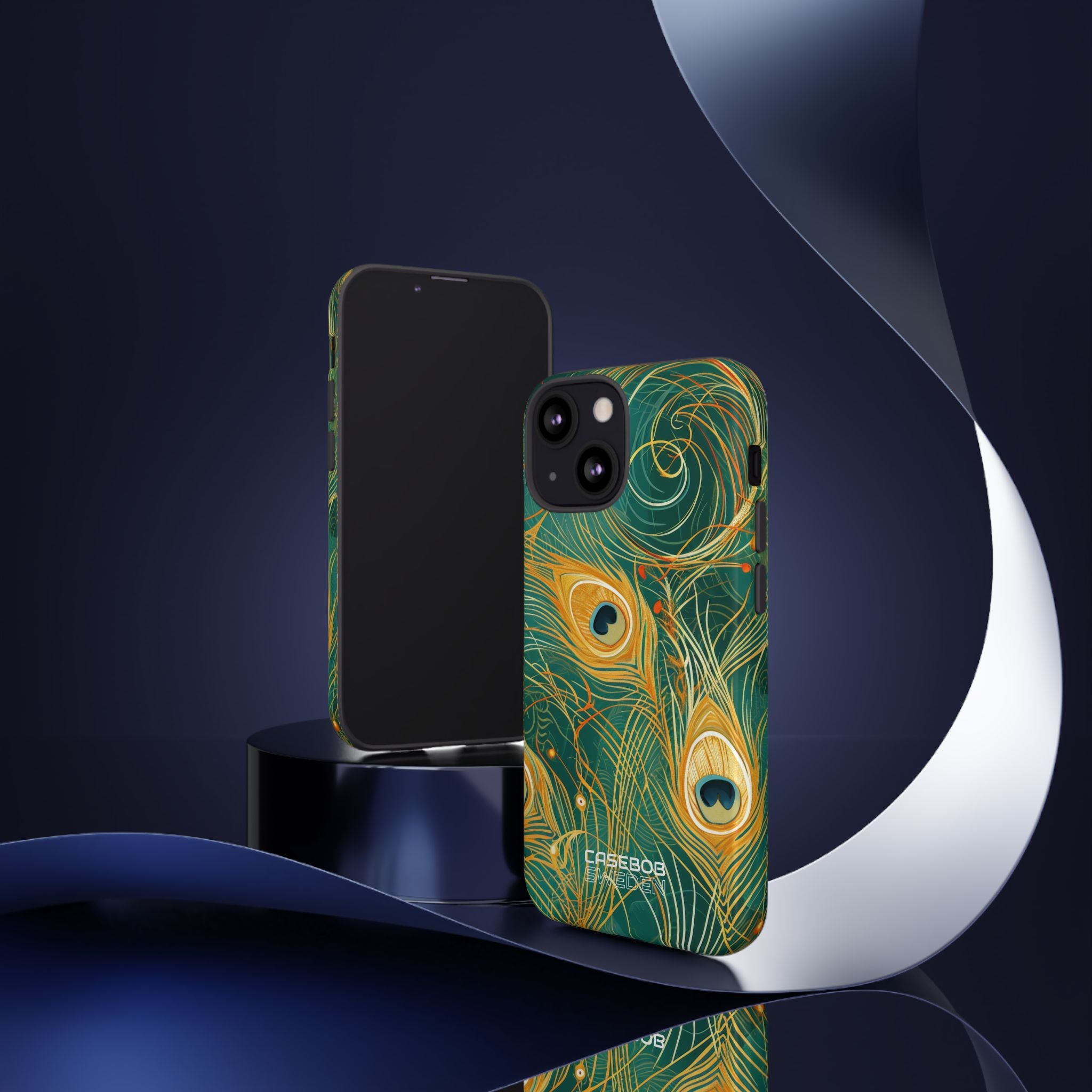 Vibrant Peacock Whirl iPhone 13 - Tough