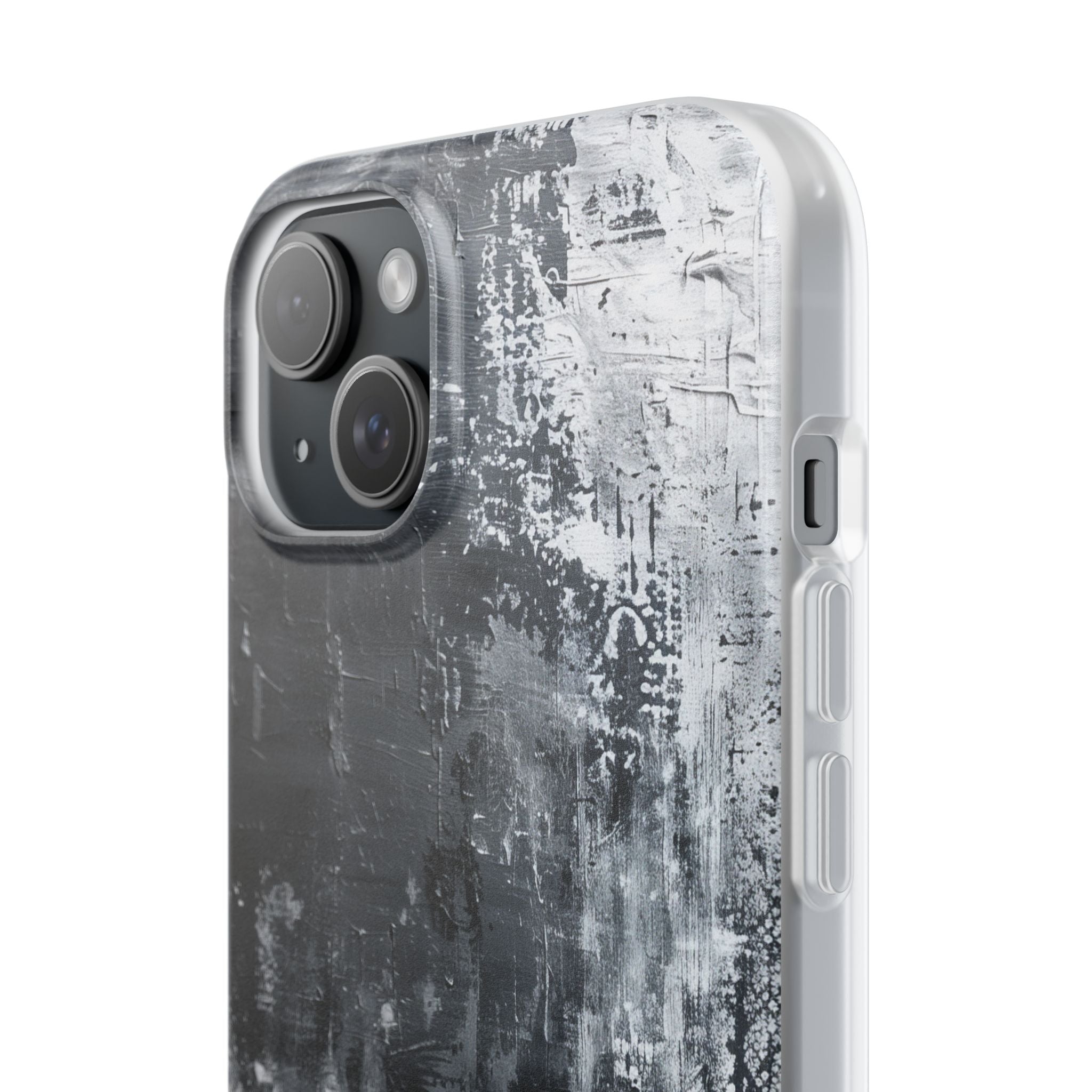 Textured Blackscape iPhone 15 Plus Case - Soft