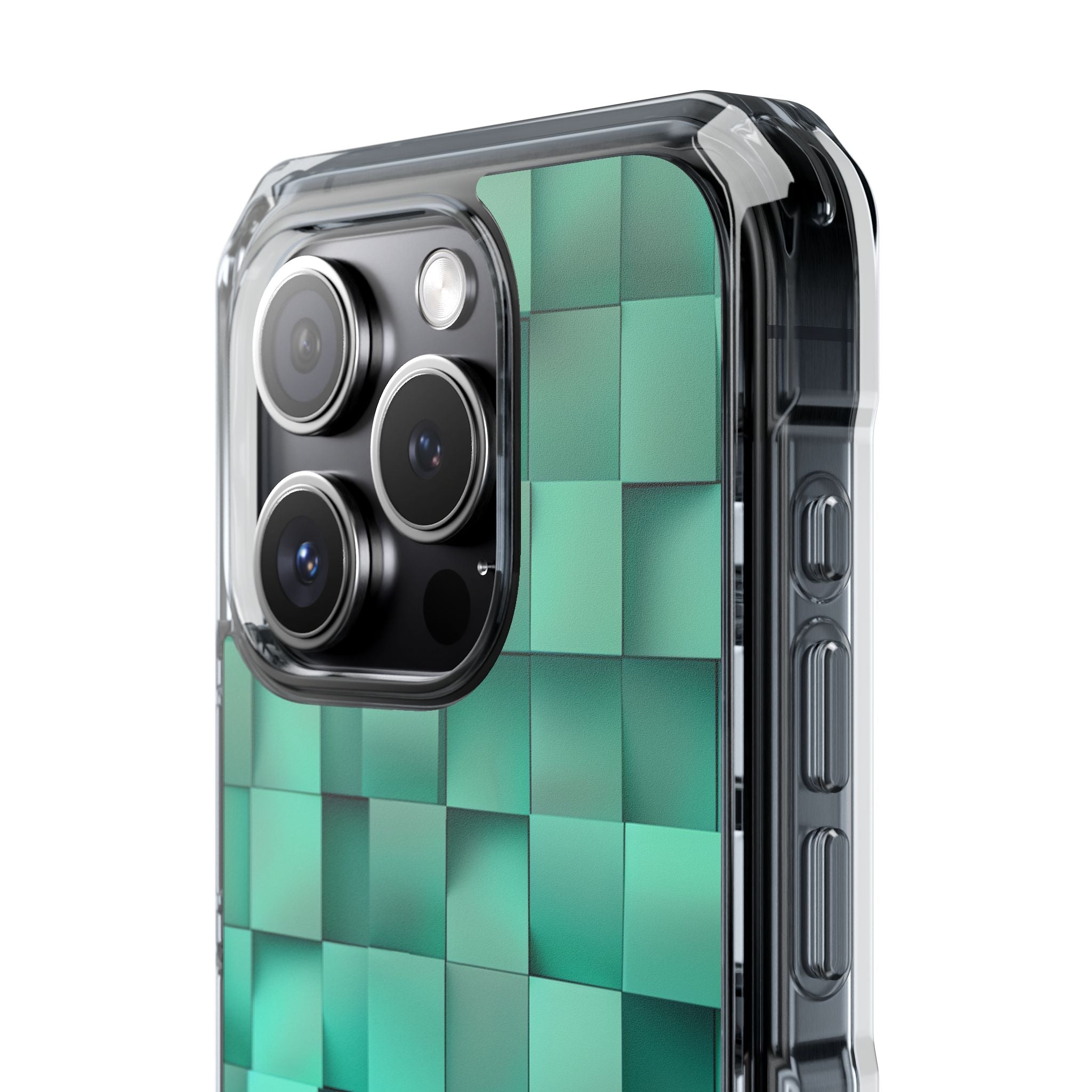 Folded Blue Squares iPhone 15 - Impact Clear+