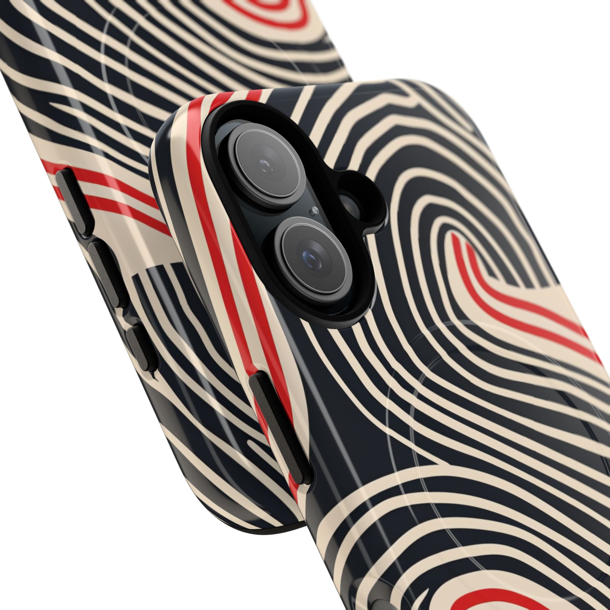 Wavy Red Flow iPhone 16 - Tough+
