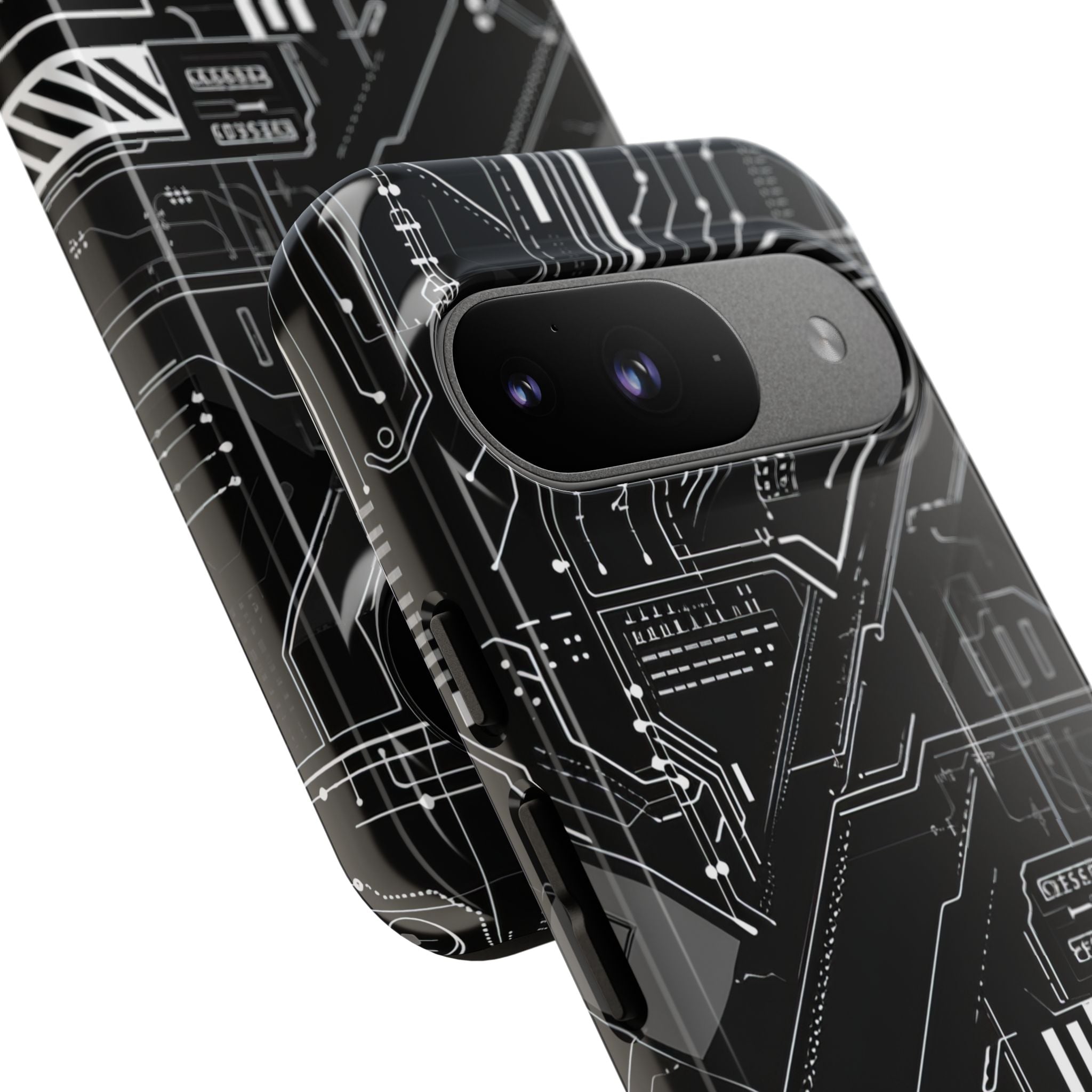 Futuristic Circuit Grid Google Pixel 9 - Tough
