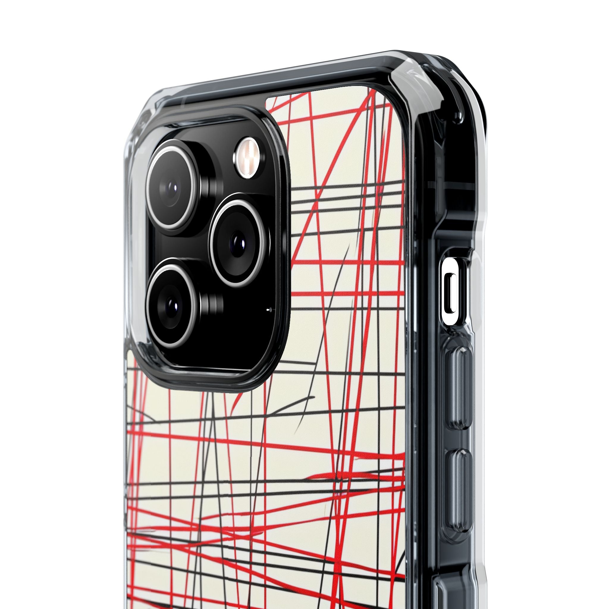 Crimson Wire Tangle iPhone 14 - Impact Clear+