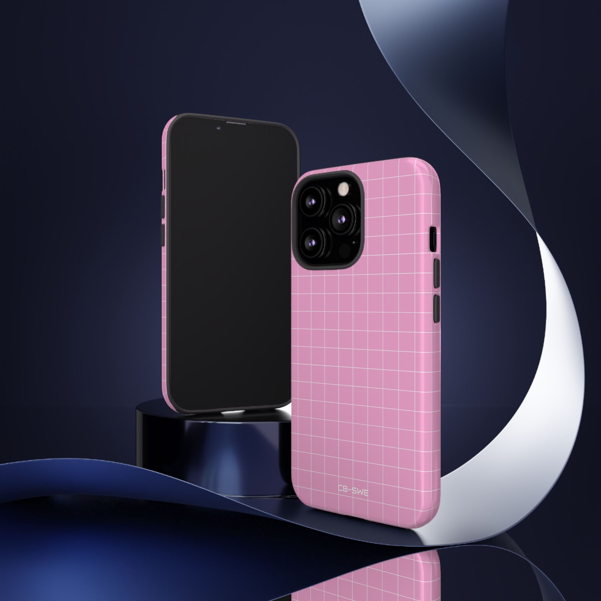 Pink Squares Align - iPhone Case