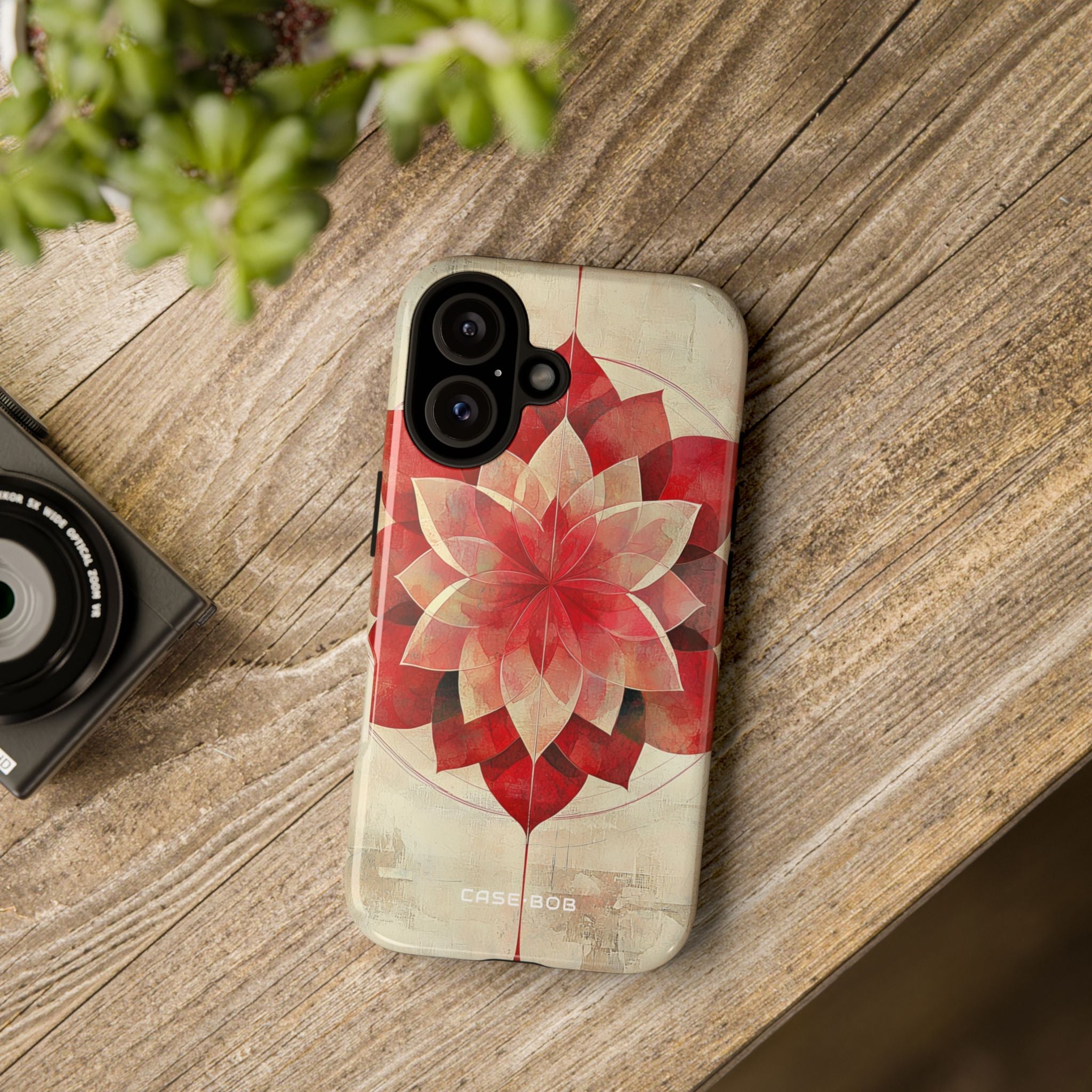 Crimson Bloom iPhone 16 Plus Case - Tough