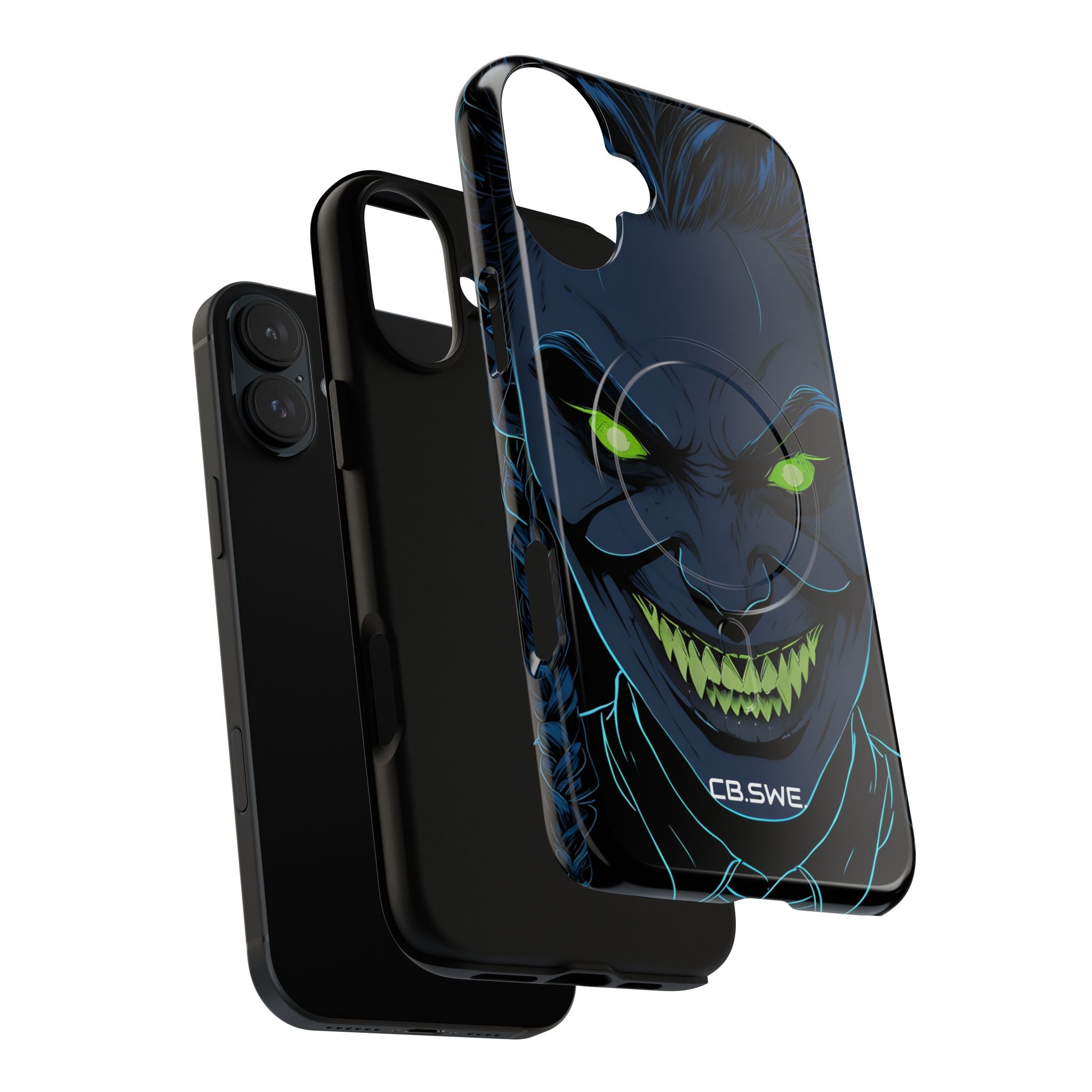 Eerie Sinister Character Neon Green Eyes iPhone 16 - Tough+