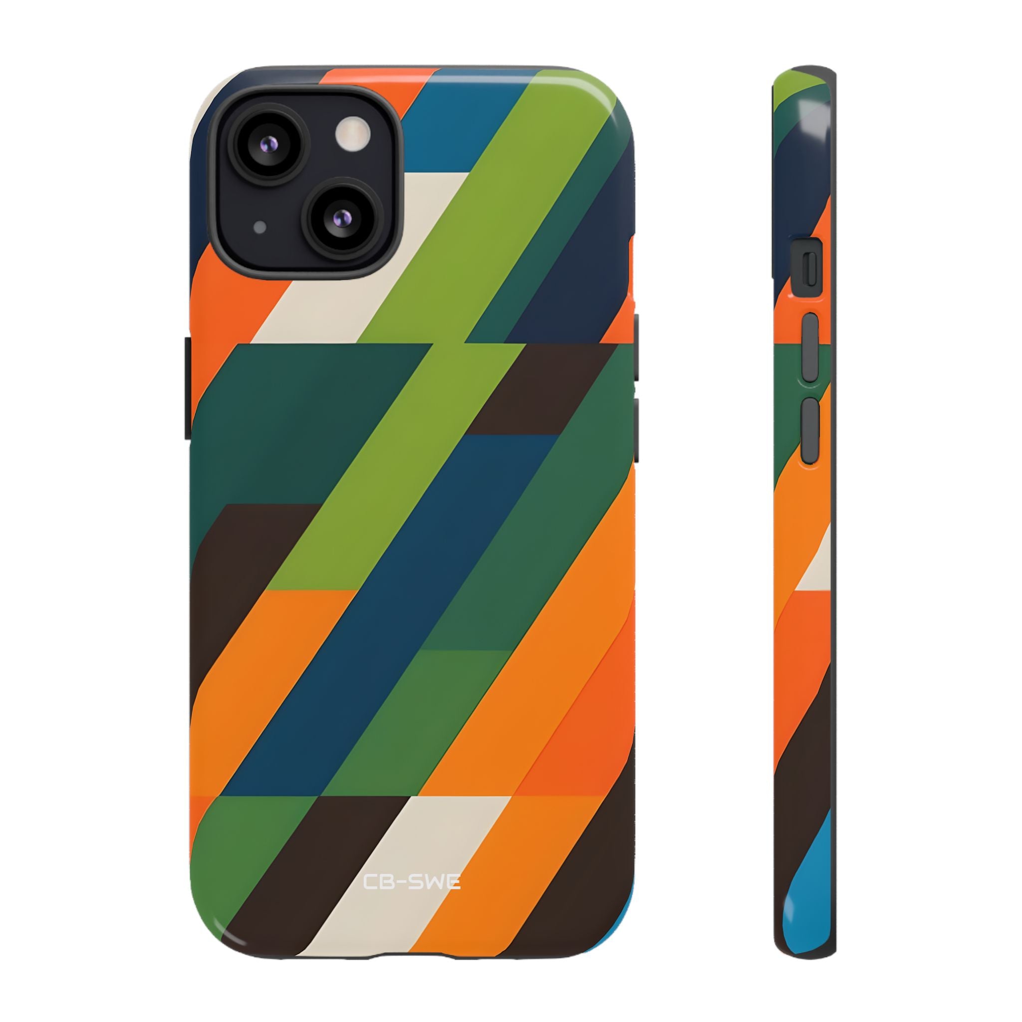 Geometric Color Intersection - iPhone Case
