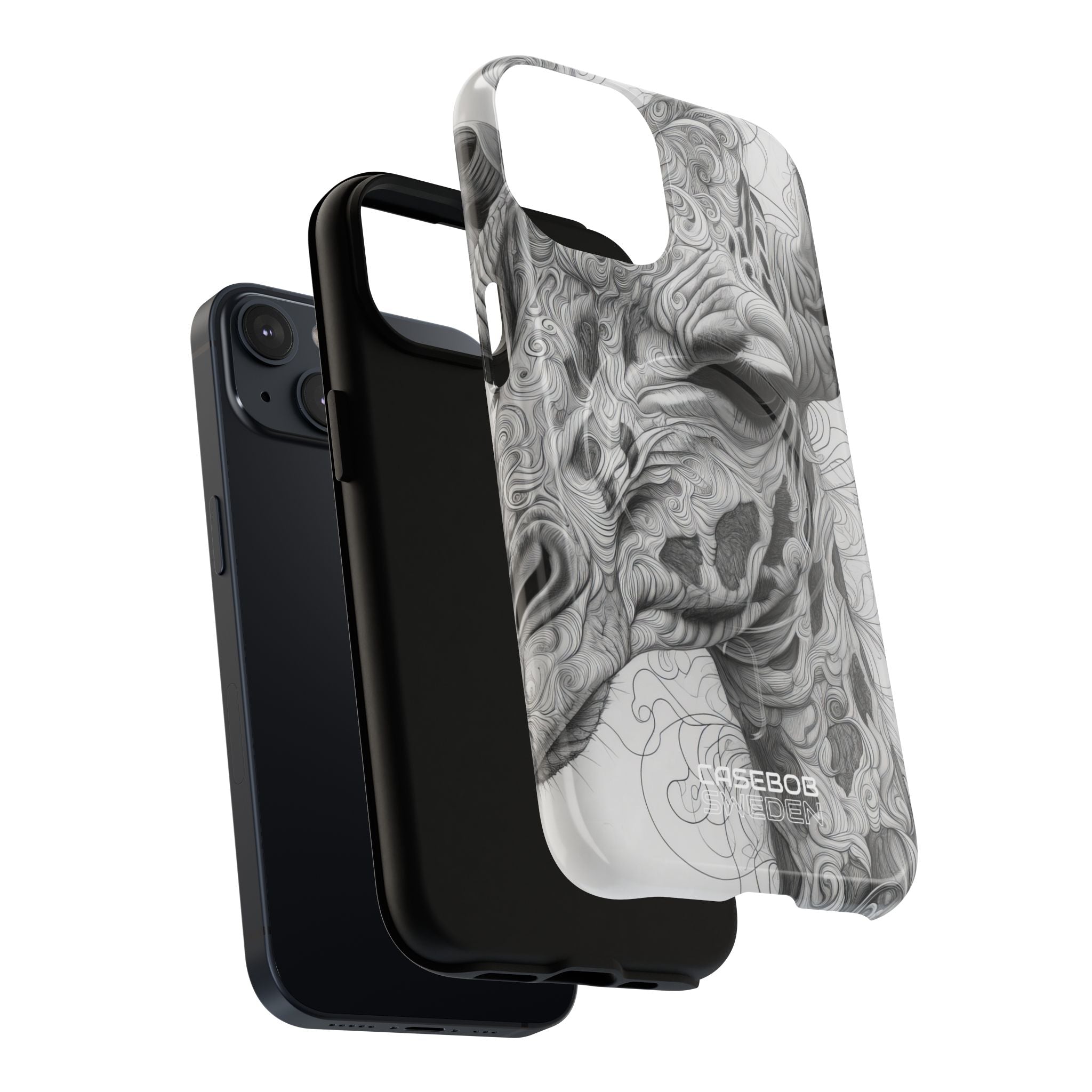Swirling Giraffe Art iPhone 14 - Tough+