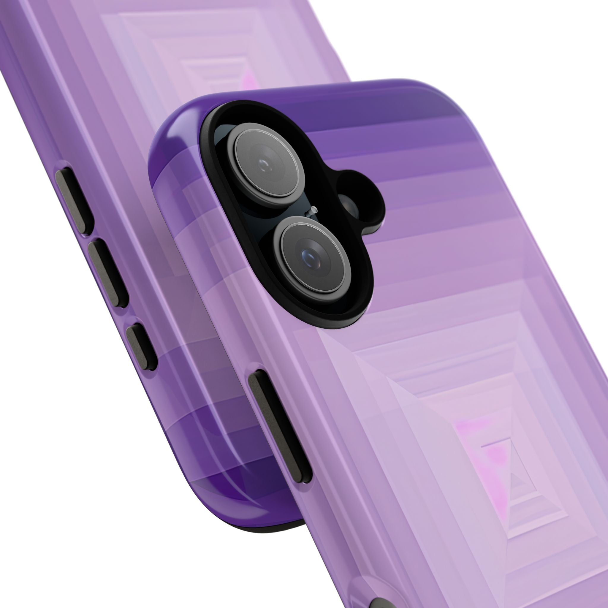 Purple Geometry Vortex iPhone 16 - Tough