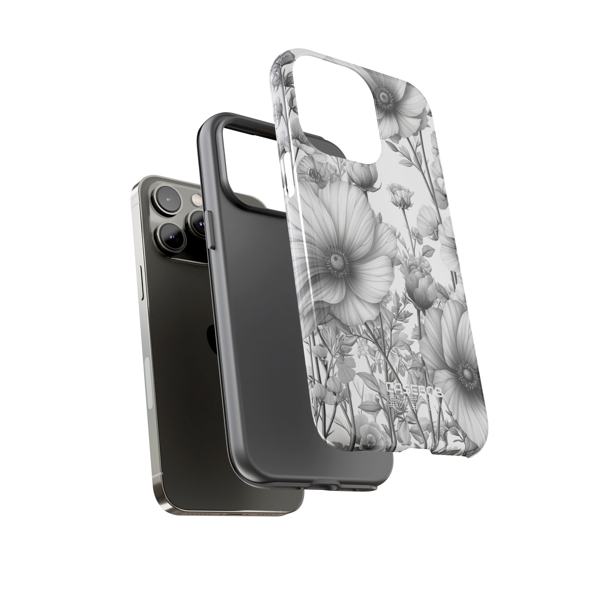 Vintage Floral Etching iPhone 14 - Tough