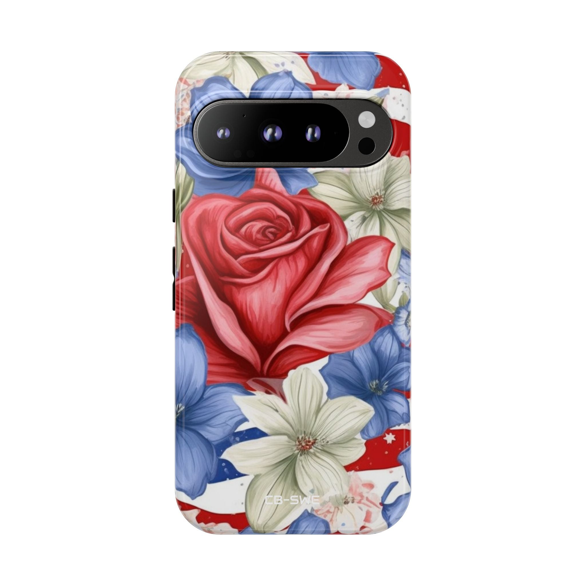 Roses Embrace Stripes - Google Pixel Case