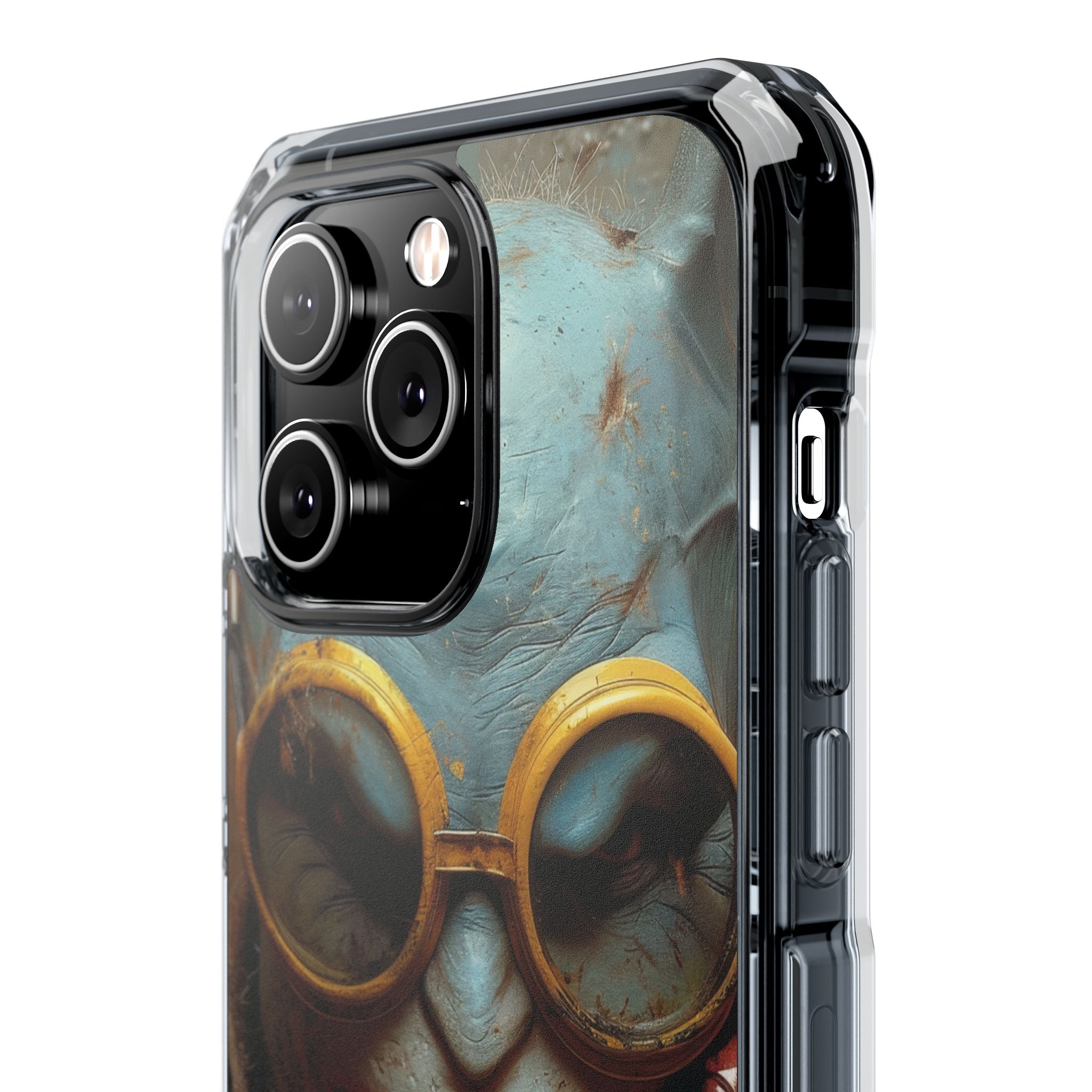 Steampunk Masked Adventurer iPhone 14 - Impact Clear+