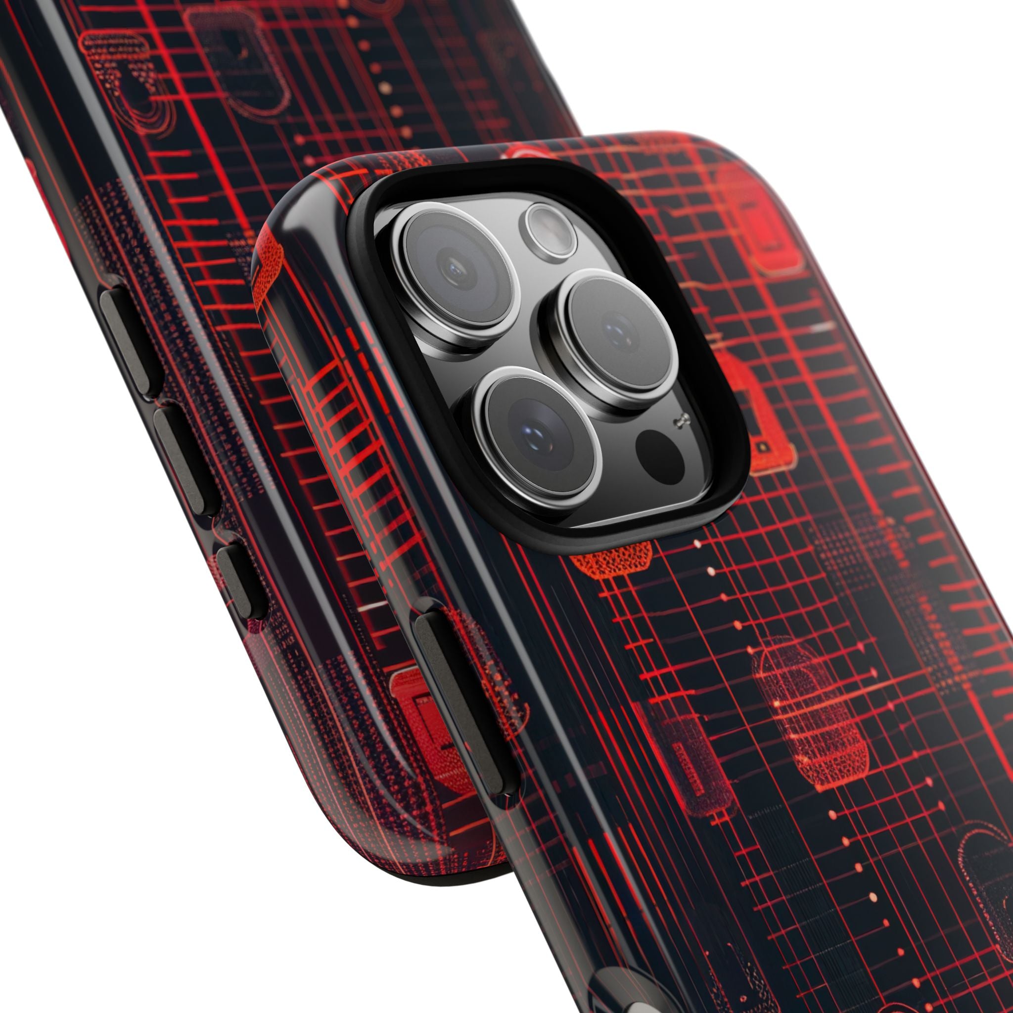 Cyber Locks Grid iPhone 16 - Tough