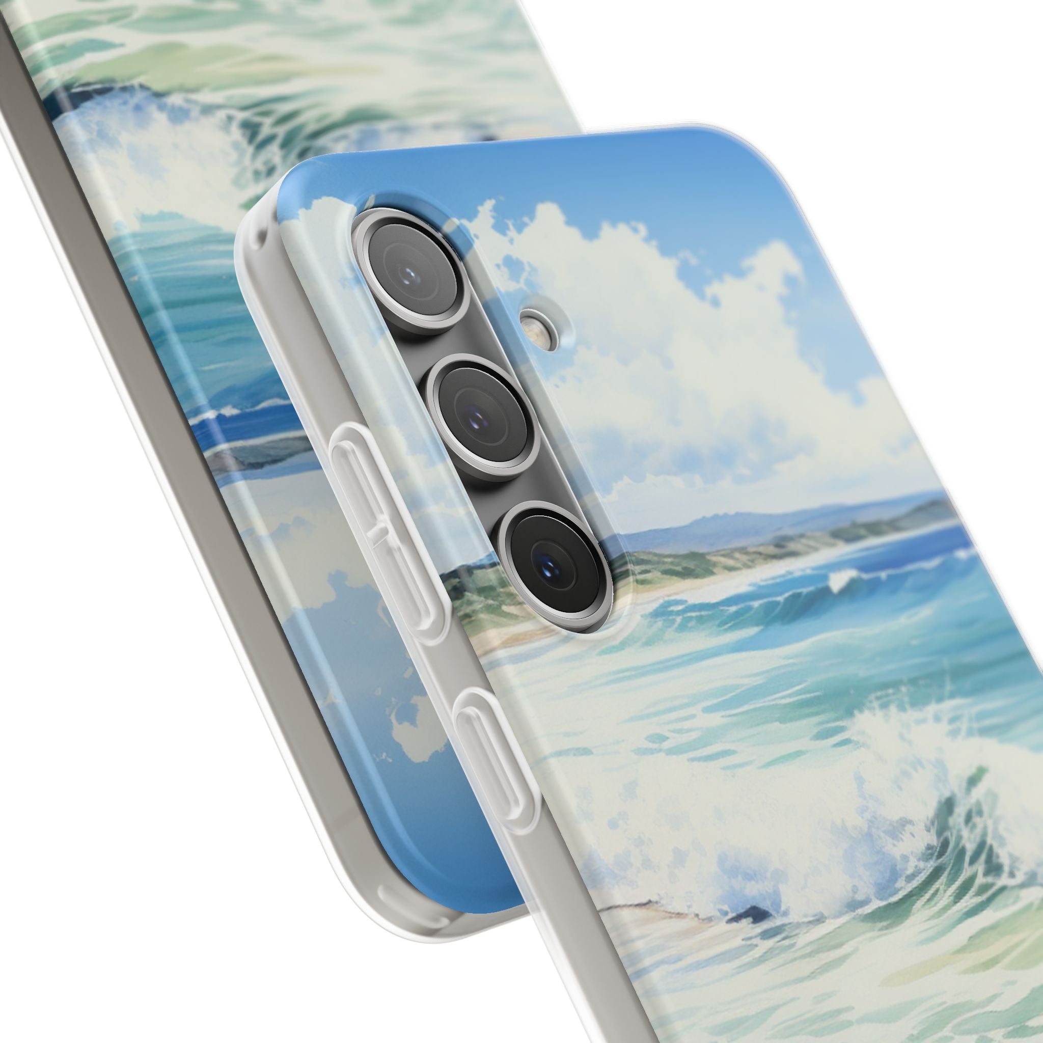 Foamy Wave Breeze Samsung S24 Plus Case - Soft