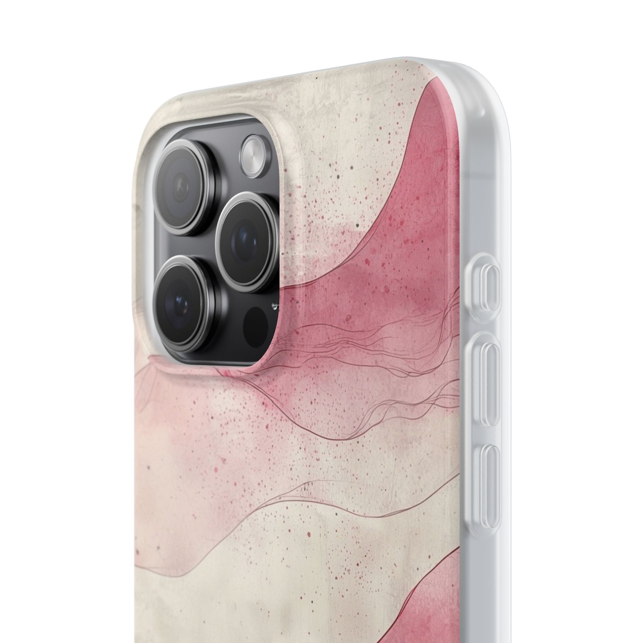 Crimson Waves iPhone 15 Pro Max Case - Soft
