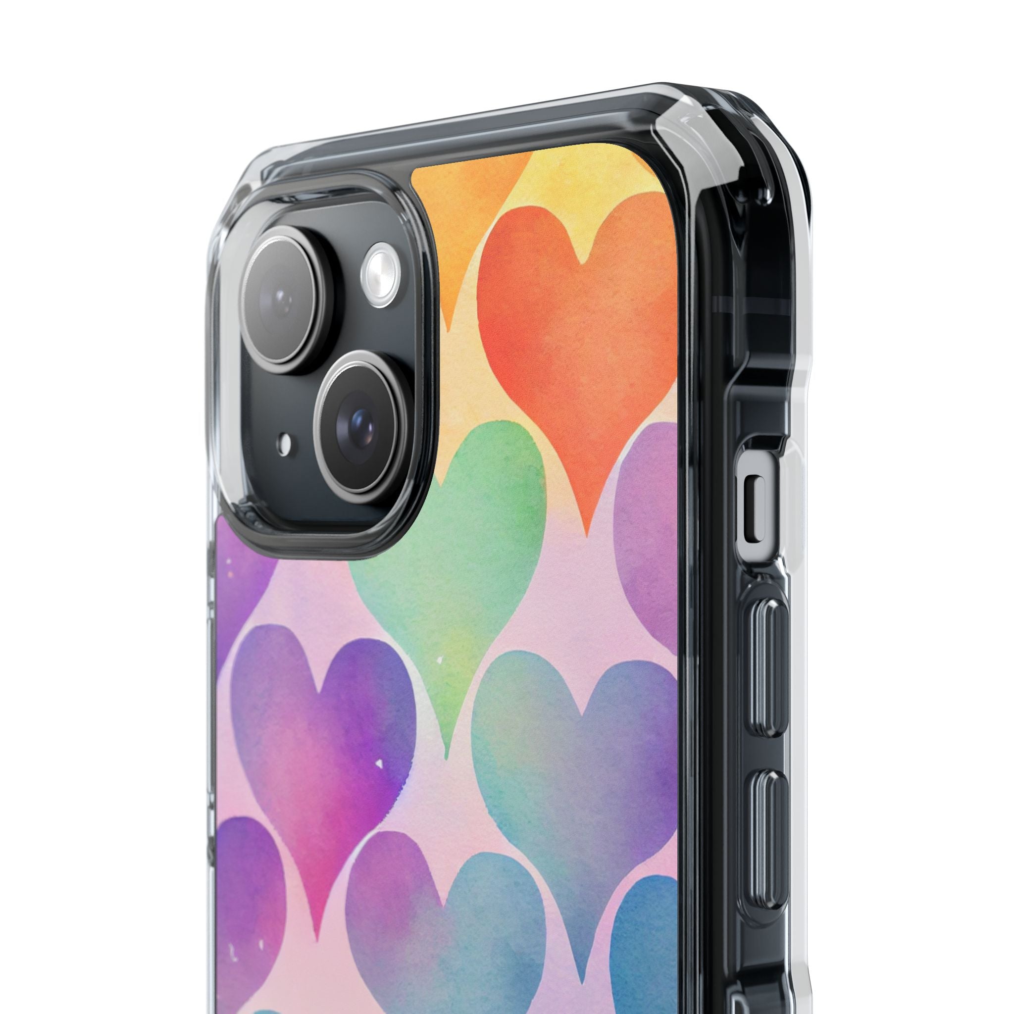 Watercolor Heart Symphony iPhone Case - Impact