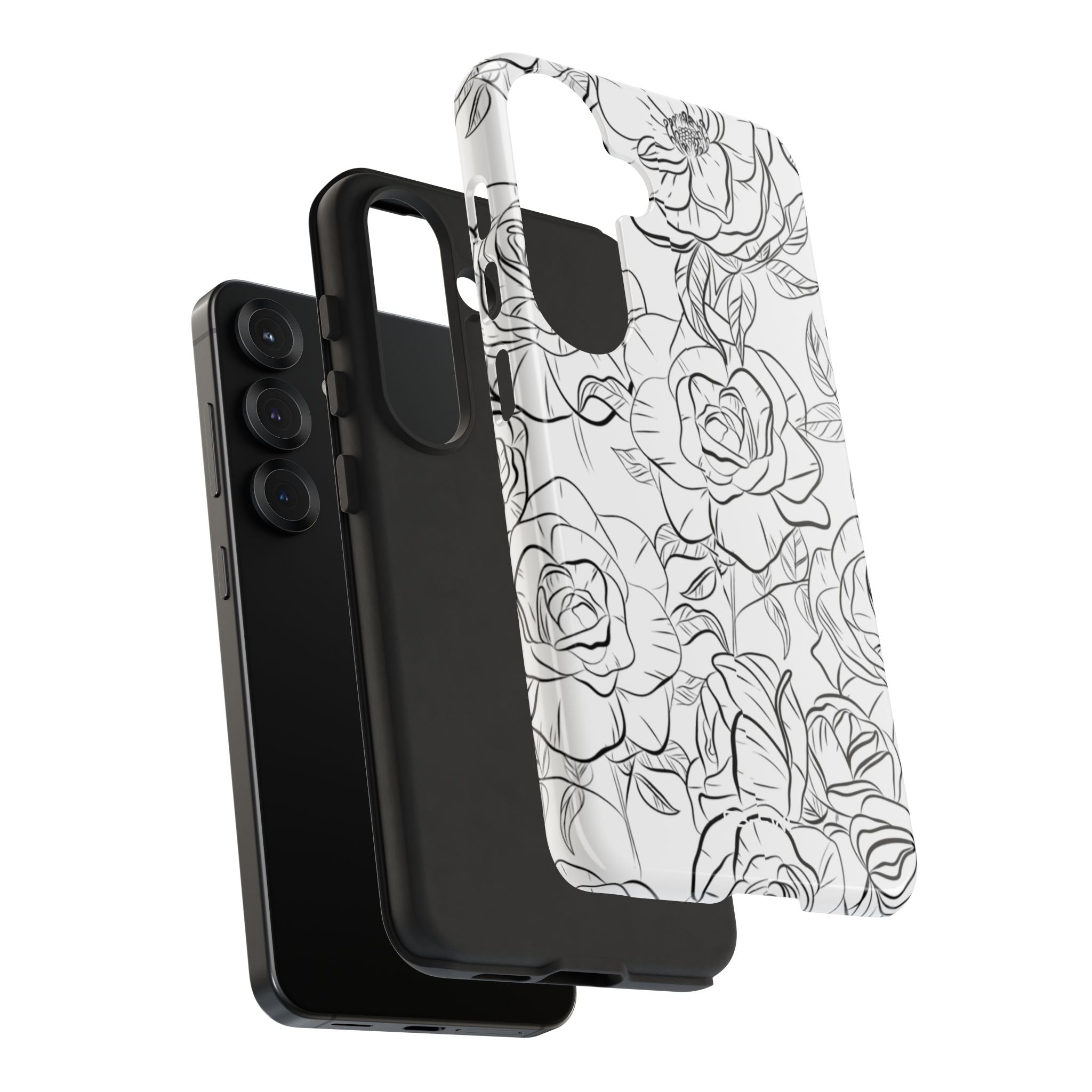 Intricate Rose Sketches - Samsung Case