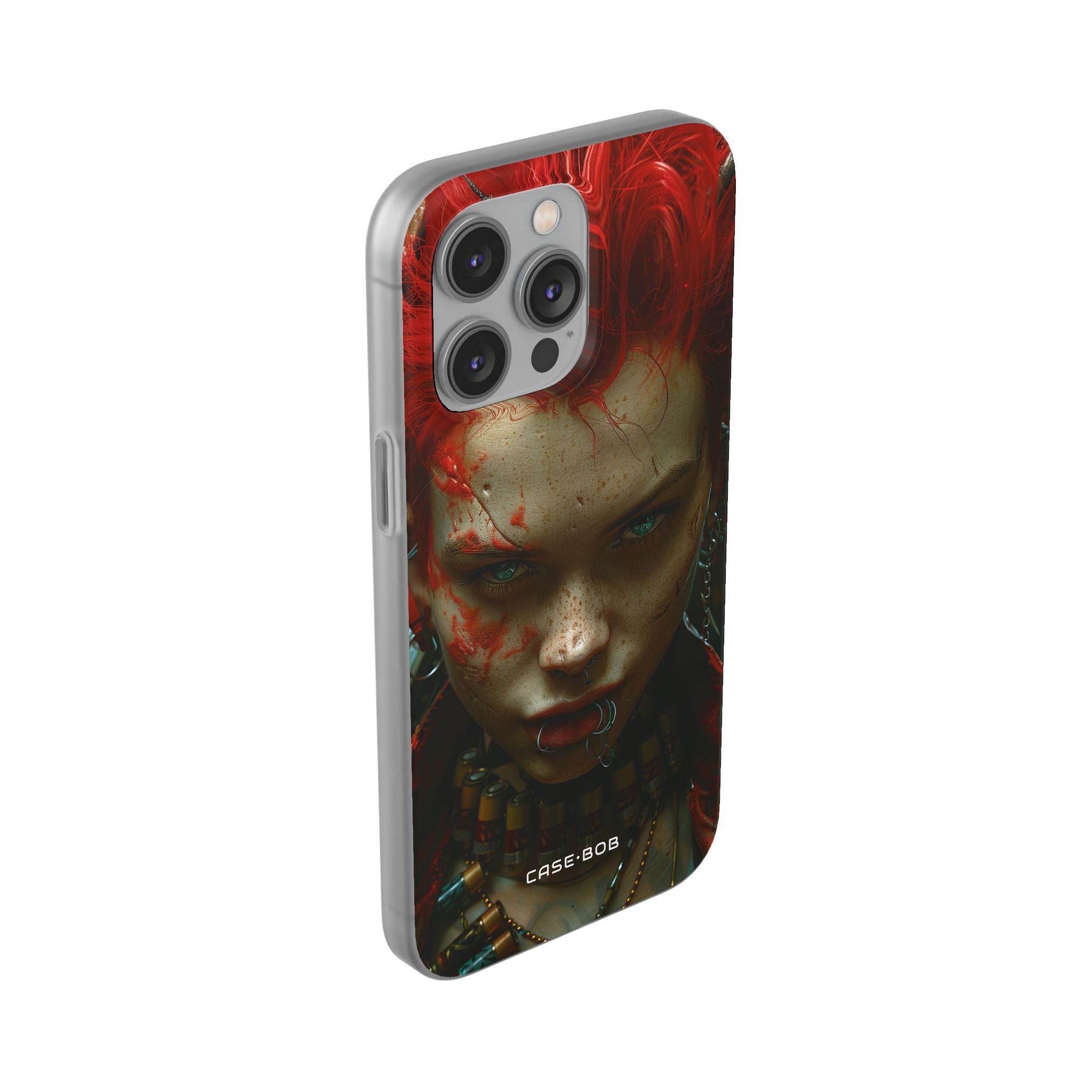 Red Spike Gaze iPhone 14 Pro Max Case - Soft