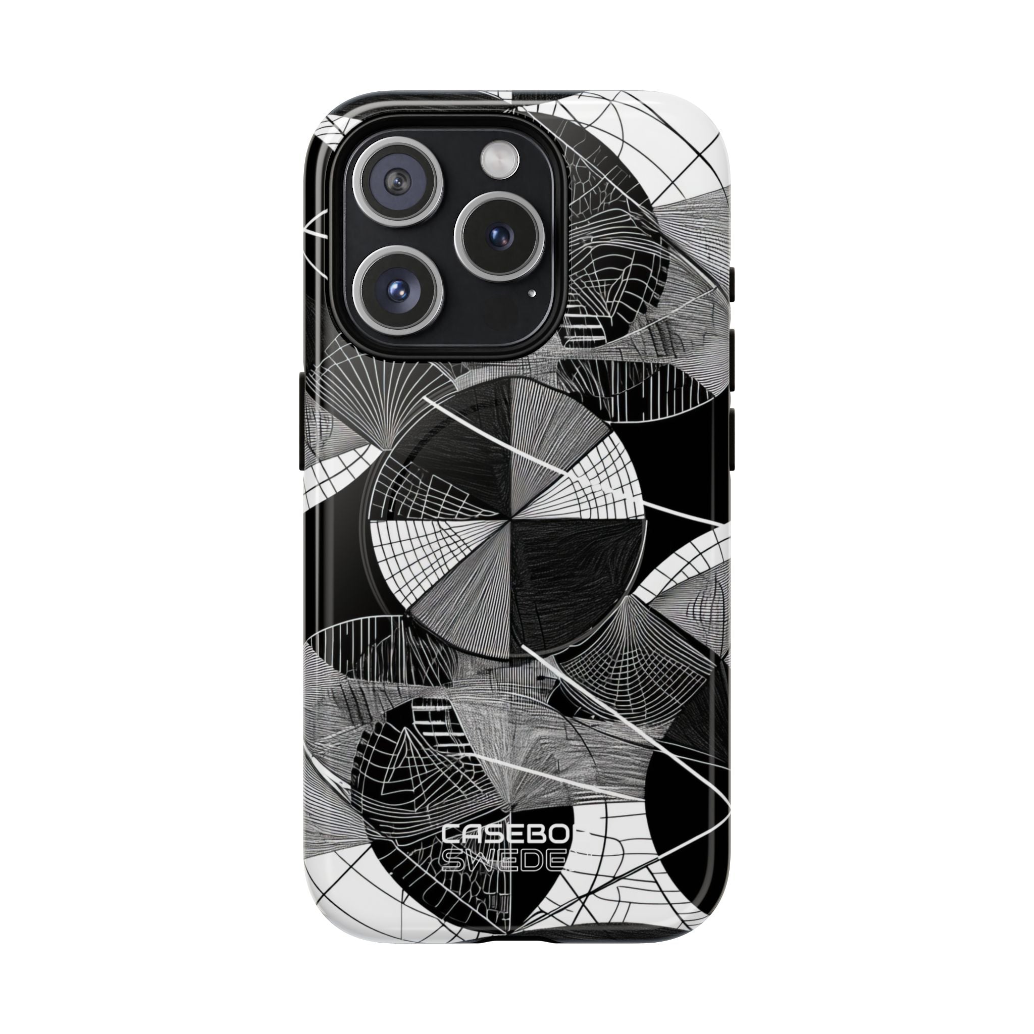 Labirinto a Cerchio Monocromatico iPhone 15 - Tough+