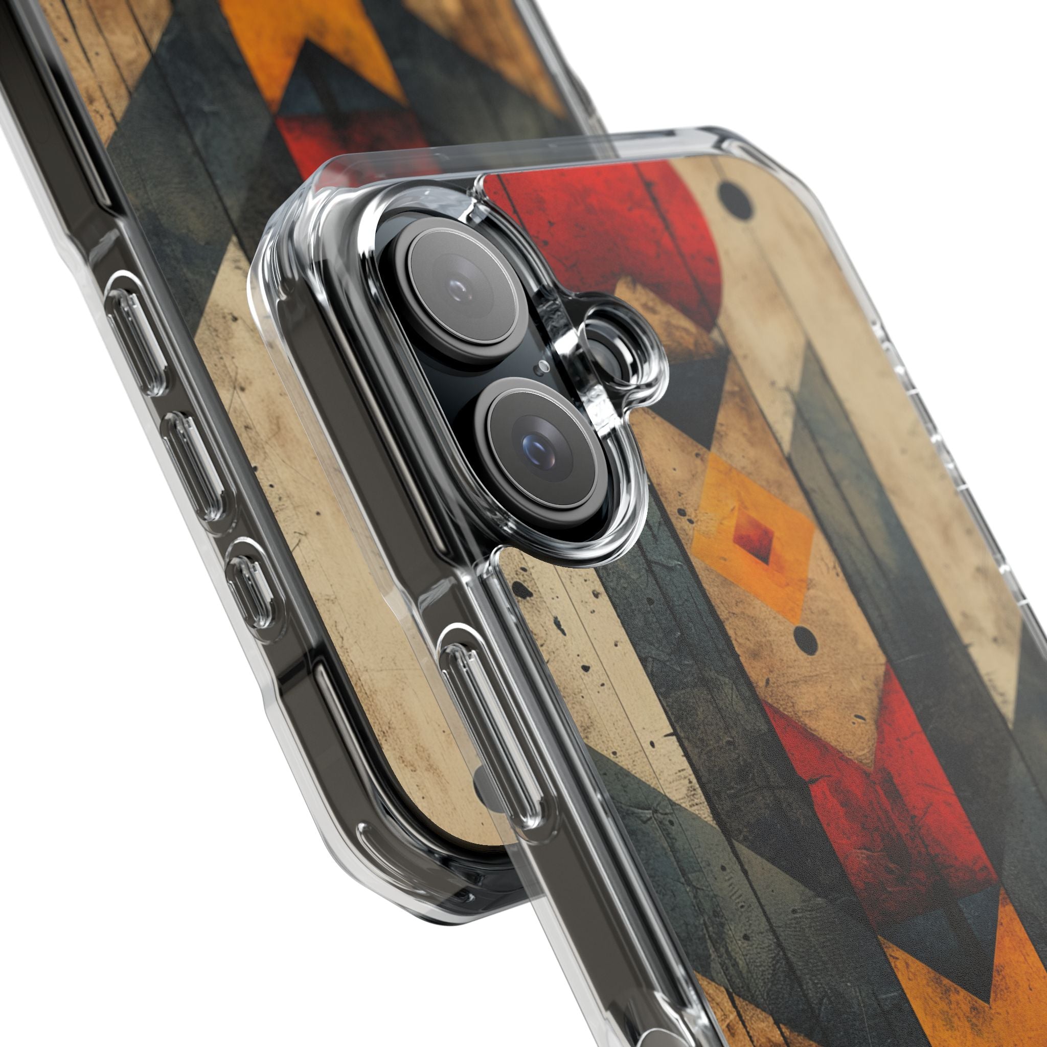 Geometric Fire Rise iPhone 16 - Impact Clear+