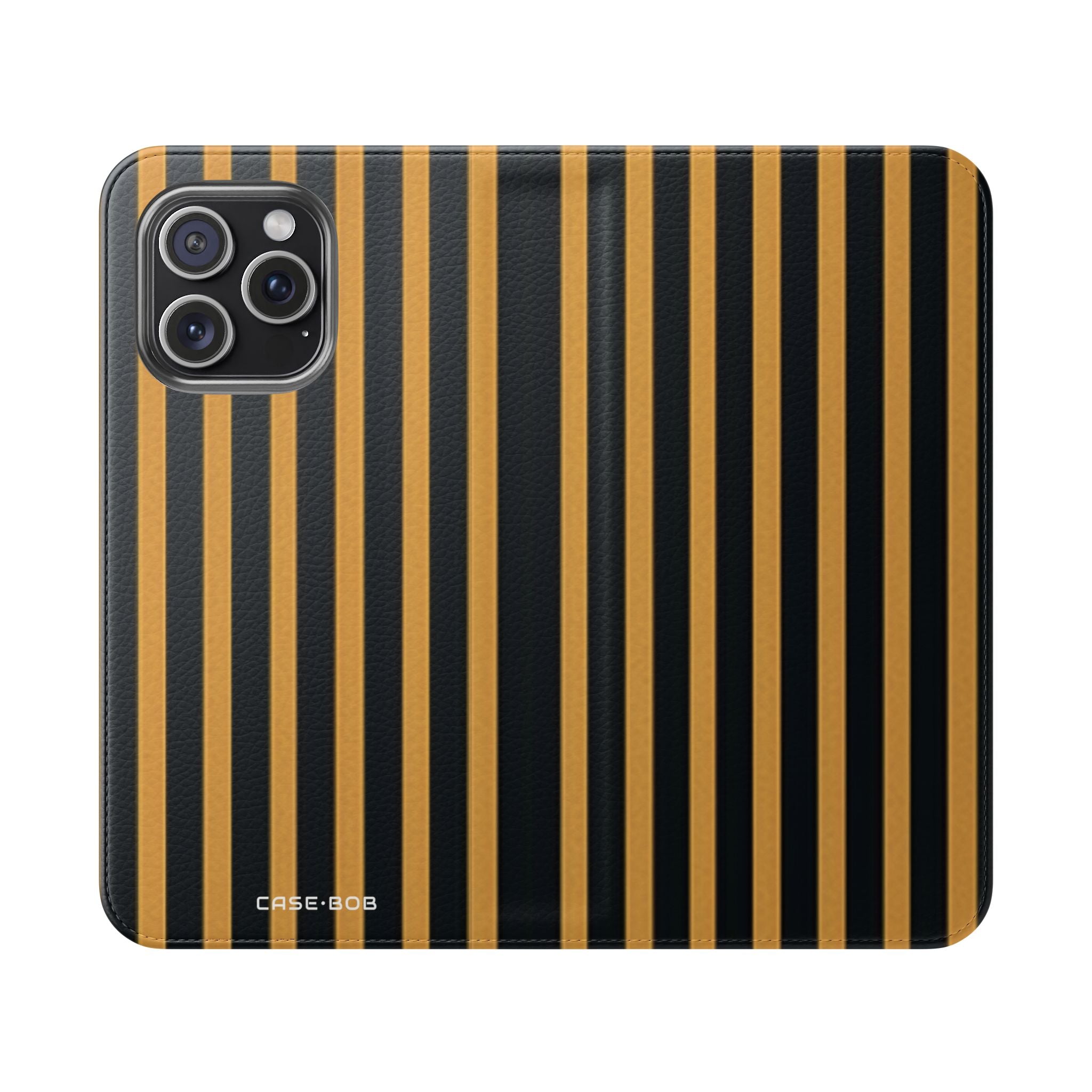 Golden Stripes - iPhone 15 Pro Max Case - Wallet