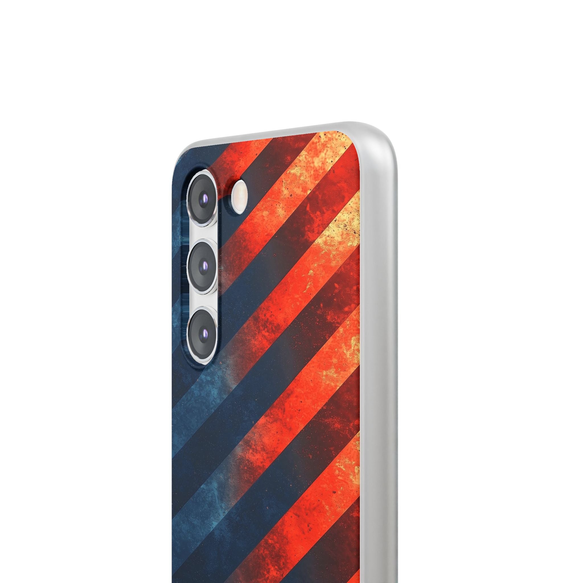 Diagonal Stripes Blaze Samsung S23 Case - Soft