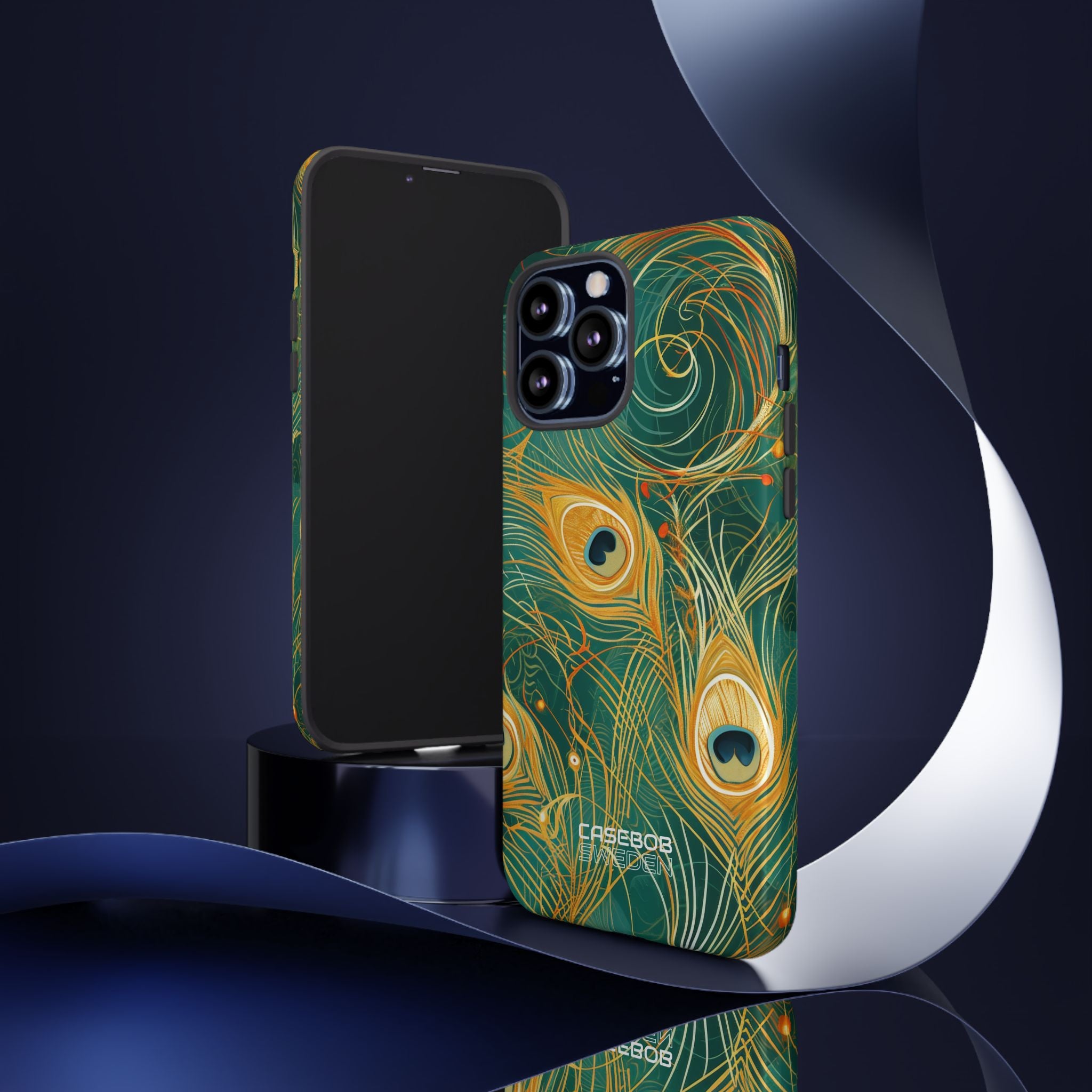 Vibrant Peacock Whirl iPhone 13 - Tough