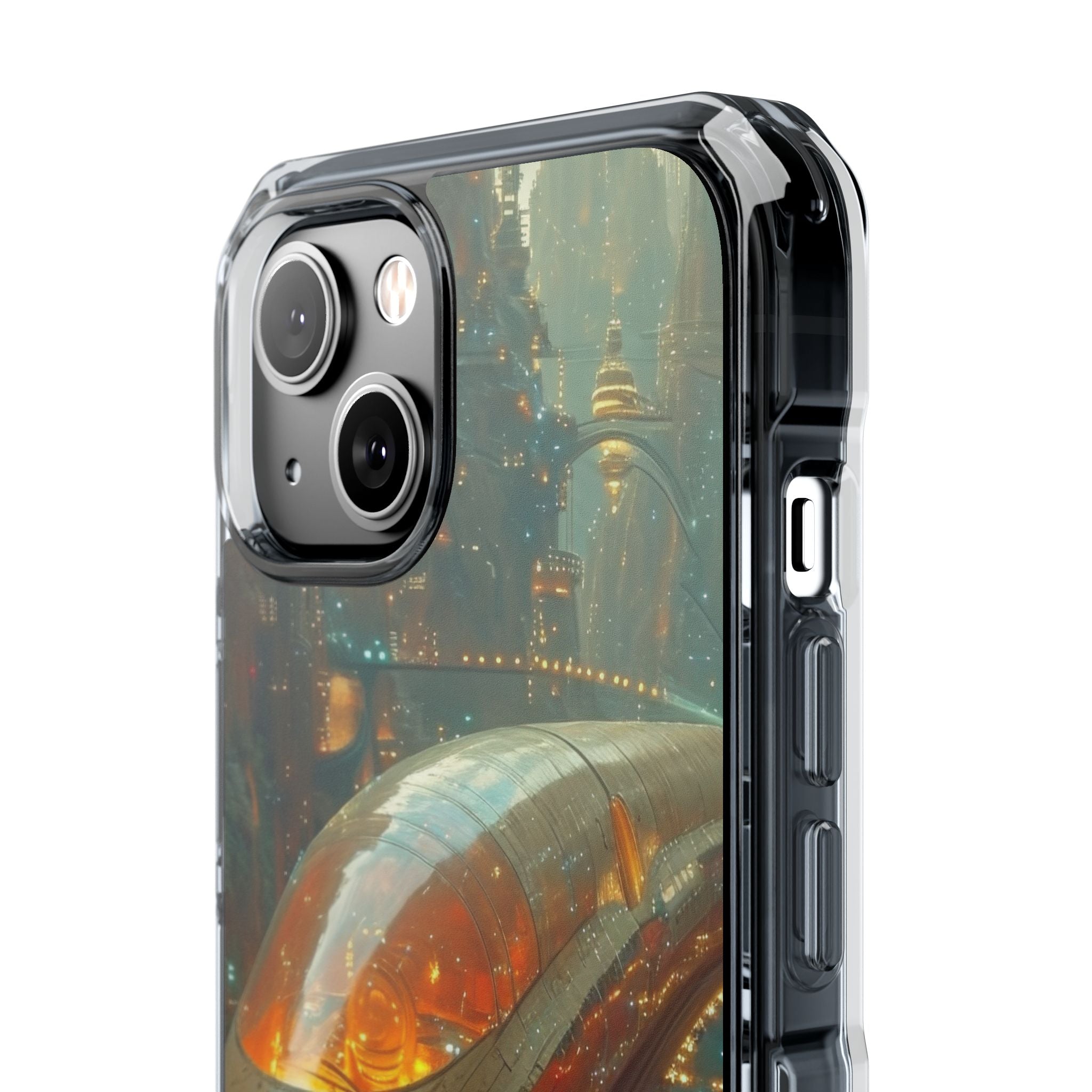 Futuristic Train Odyssey iPhone 14 - Impact Clear+