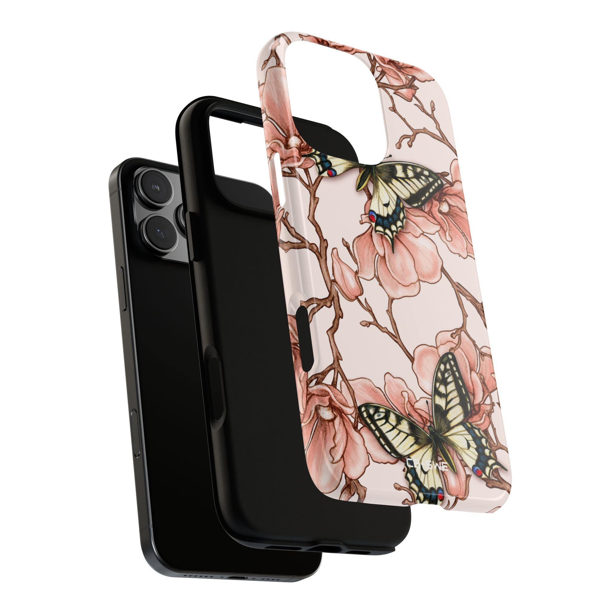 Butterflies and Magnolias Harmony - iPhone Case
