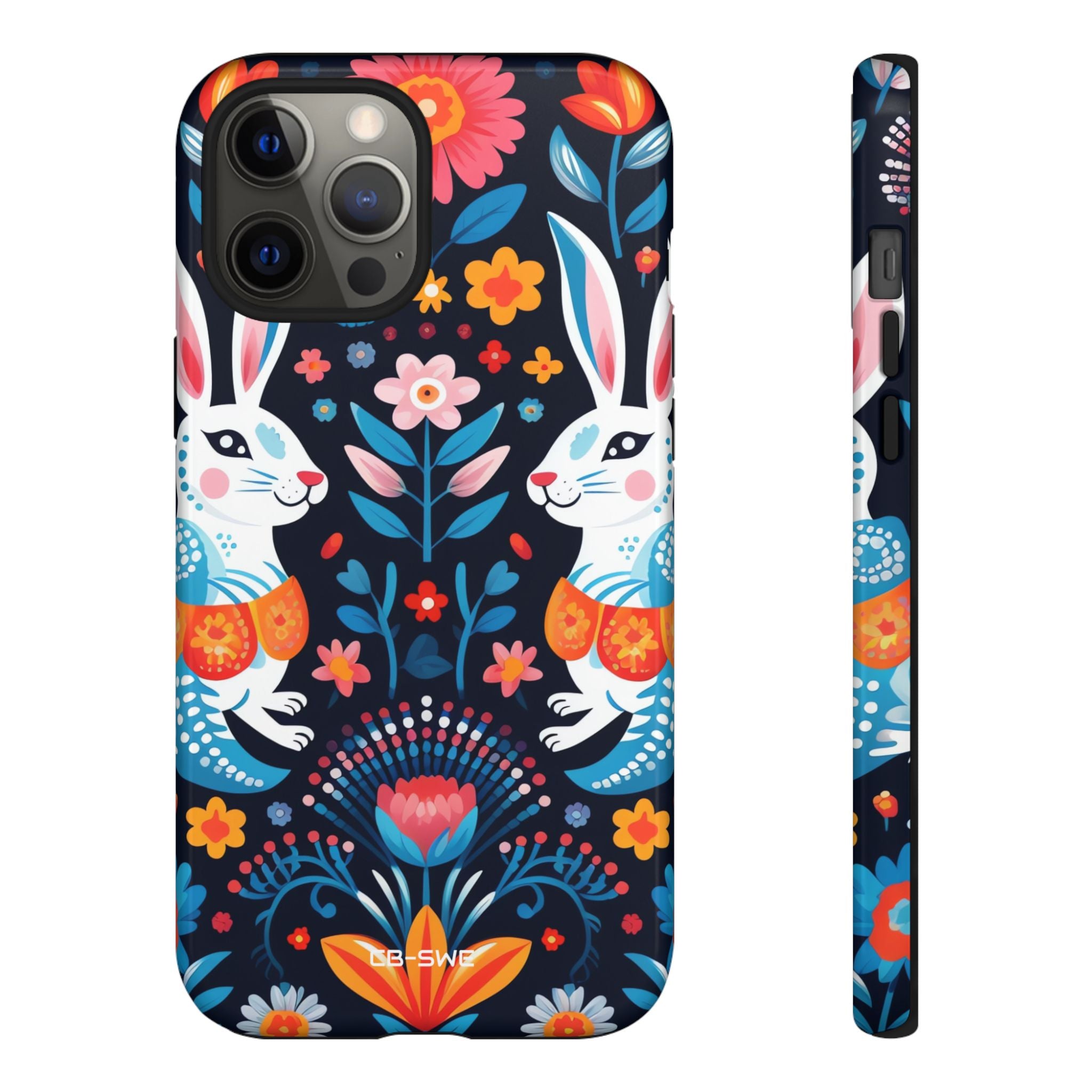 Bunnies Hop Flowers - iPhone Case