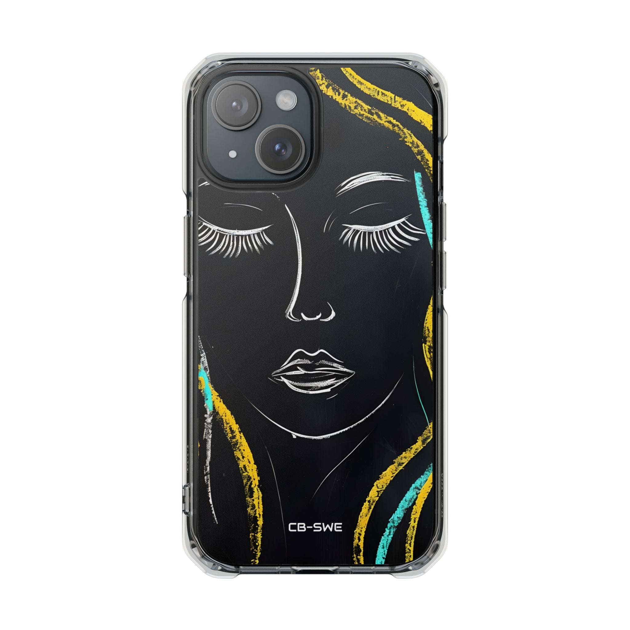 Vivid Minimalist Portrait iPhone Case - Impact