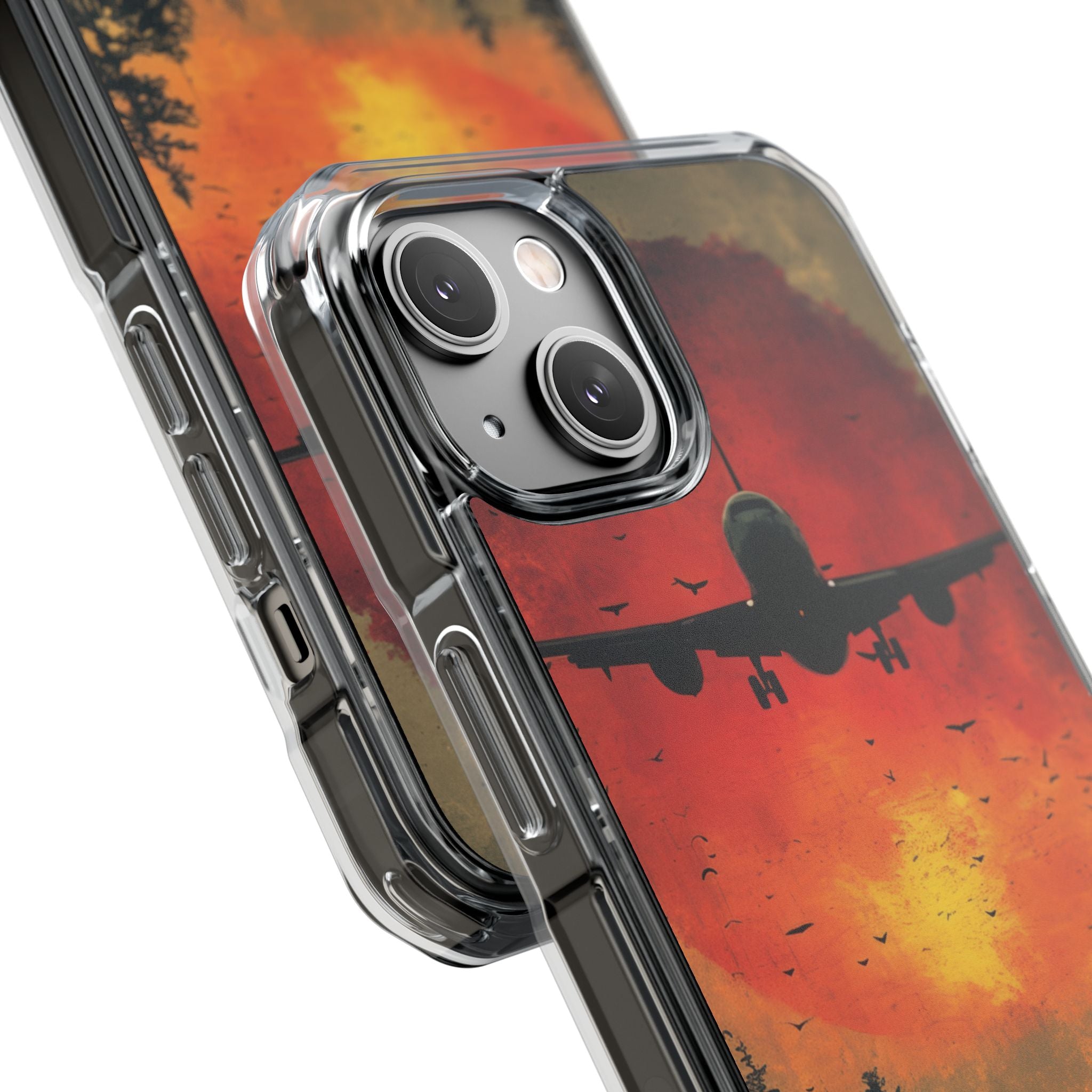 Crimson Sky Flight iPhone 14 - Impact Clear+