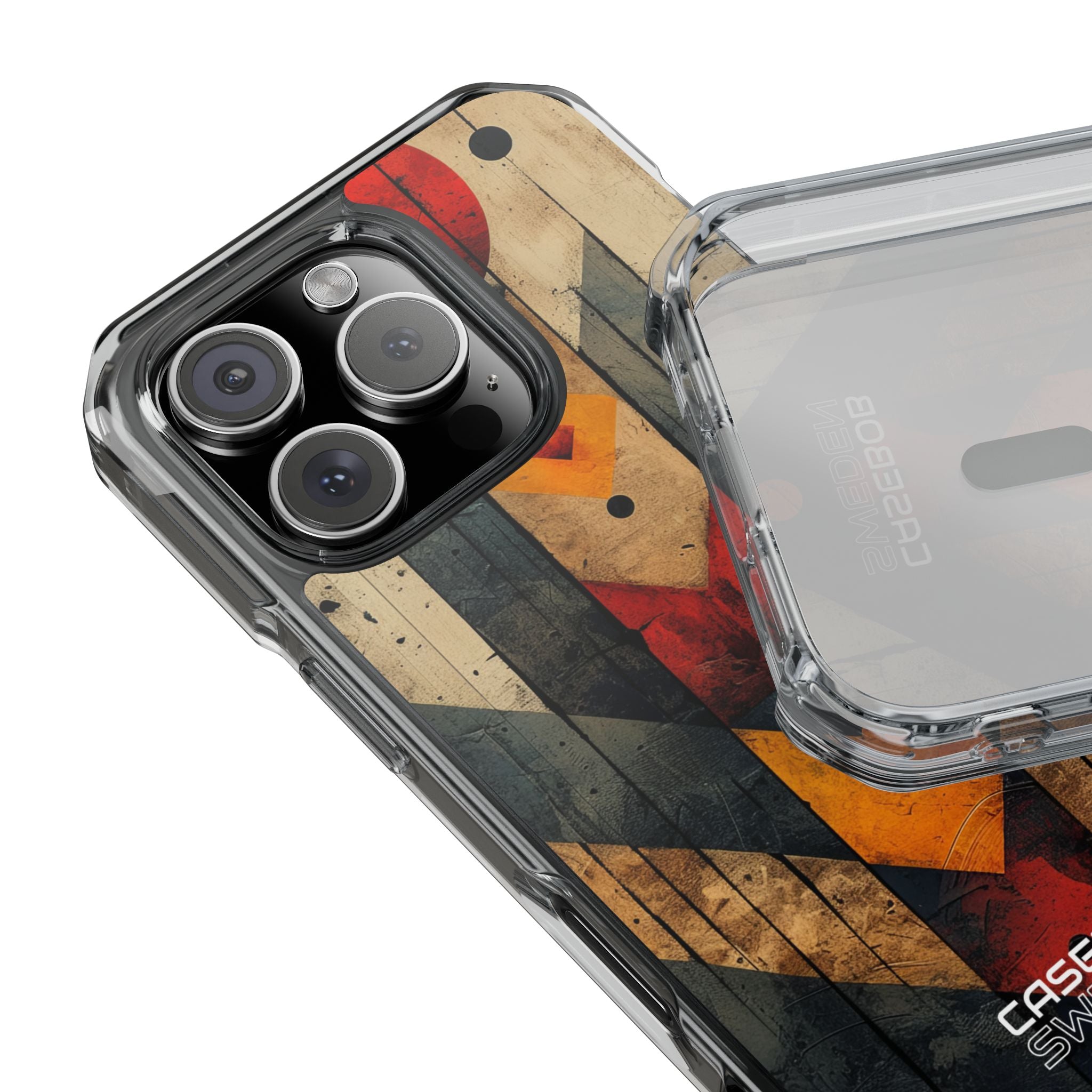 Geometric Fire Rise iPhone 16 - Impact Clear+