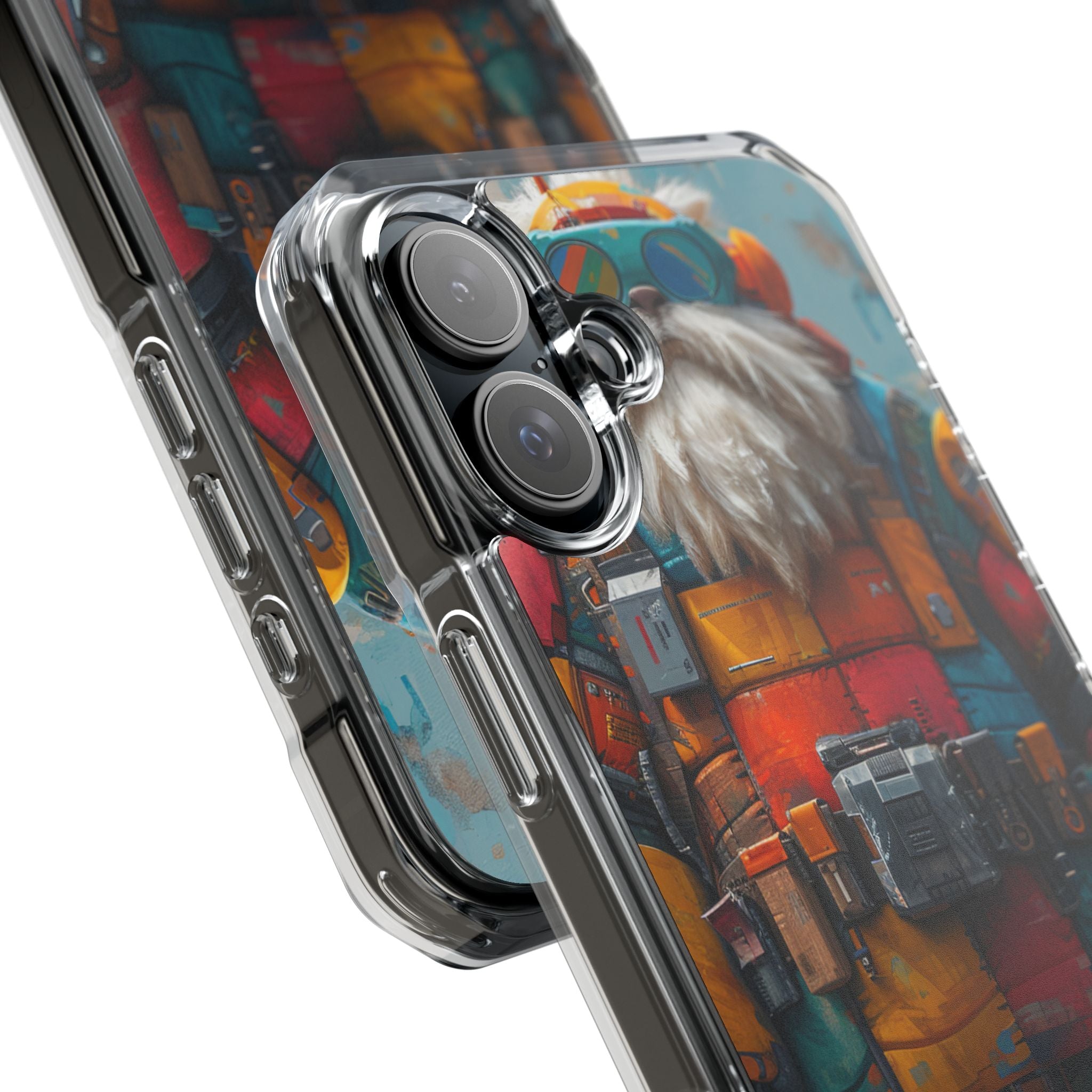 Whimsical Robot Wanderer iPhone 16 - Impact Clear+