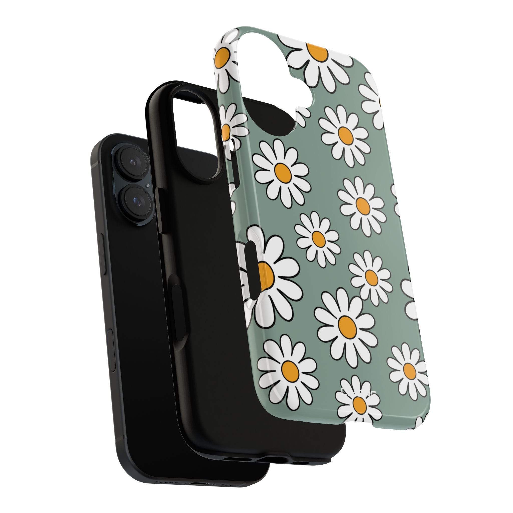 Daisies Dance Playfully - iPhone Case