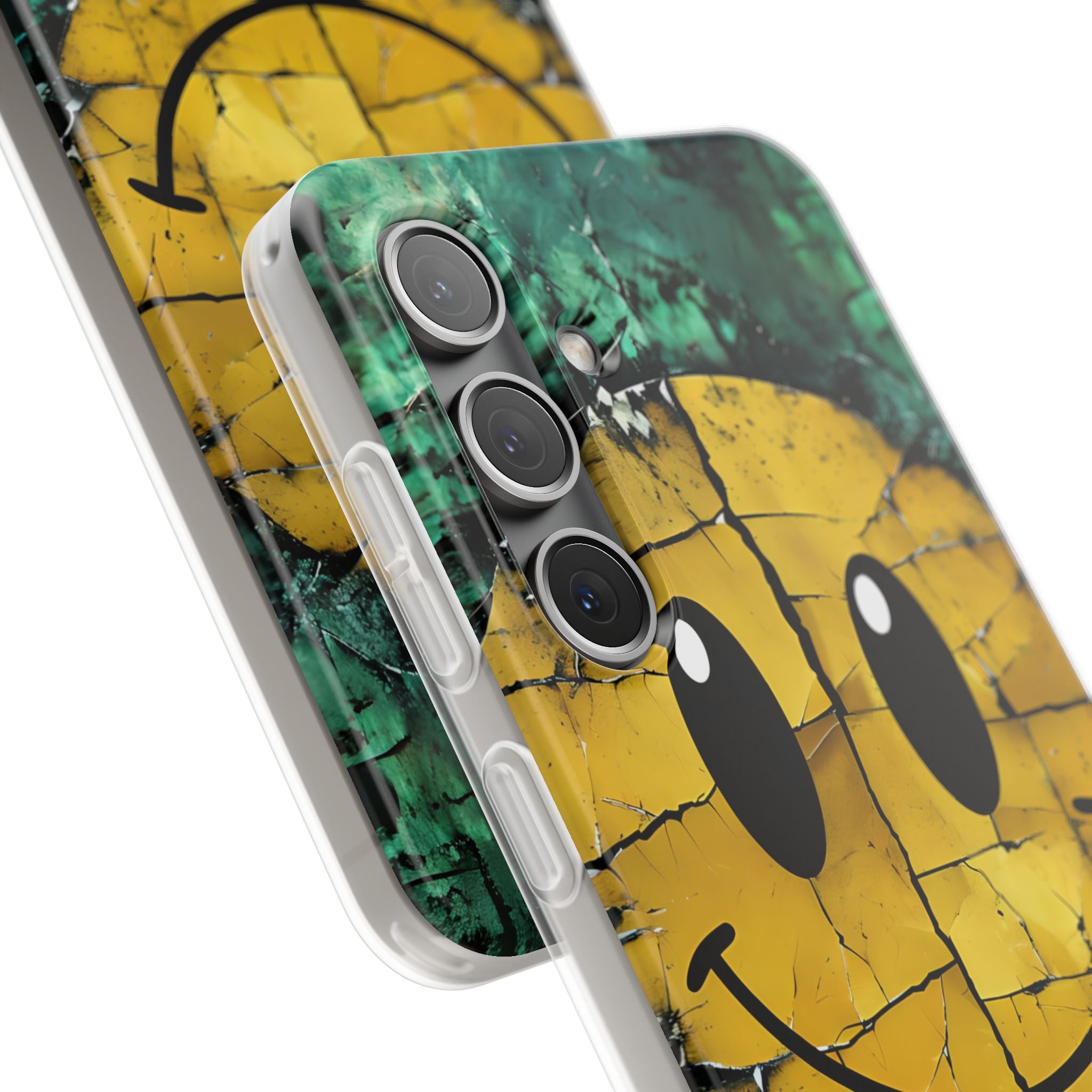 Cracked Smiley Samsung S24 Case - Soft